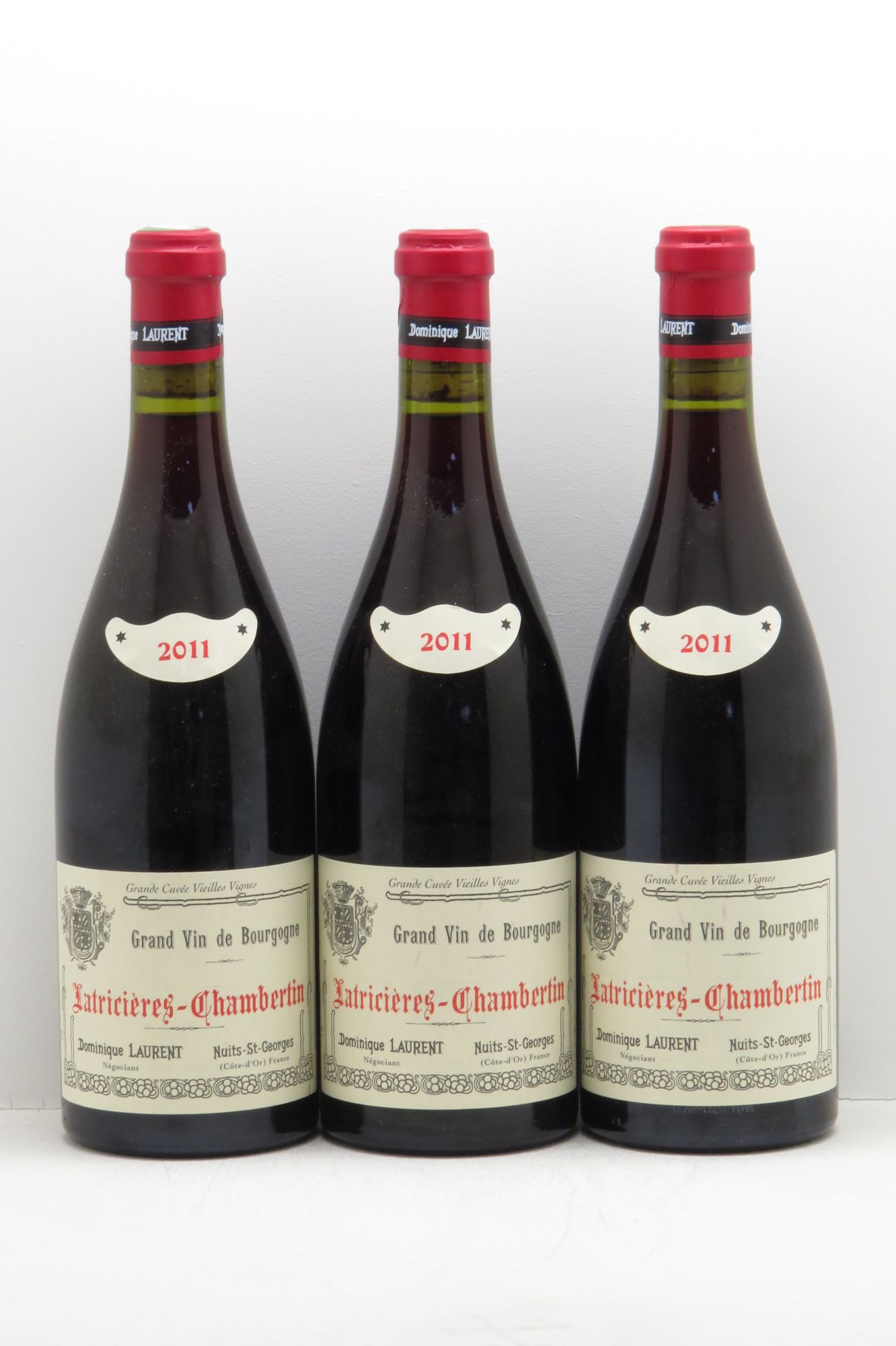 Latricières-Chambertin Grand Cru Dominique Laurent 2011 - Lot de 3 bouteilles - 0