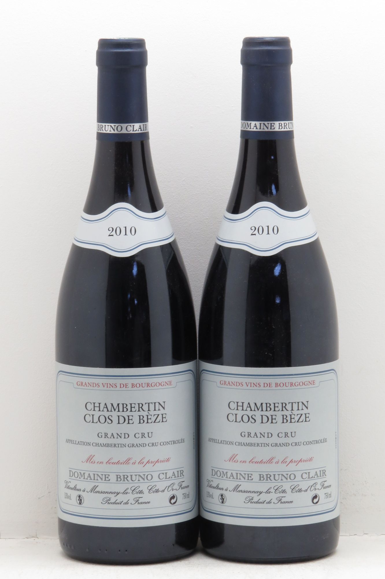 Chambertin Clos de Bèze Grand Cru Bruno Clair (Domaine) 2010 - Lot de 2 bouteilles - 0