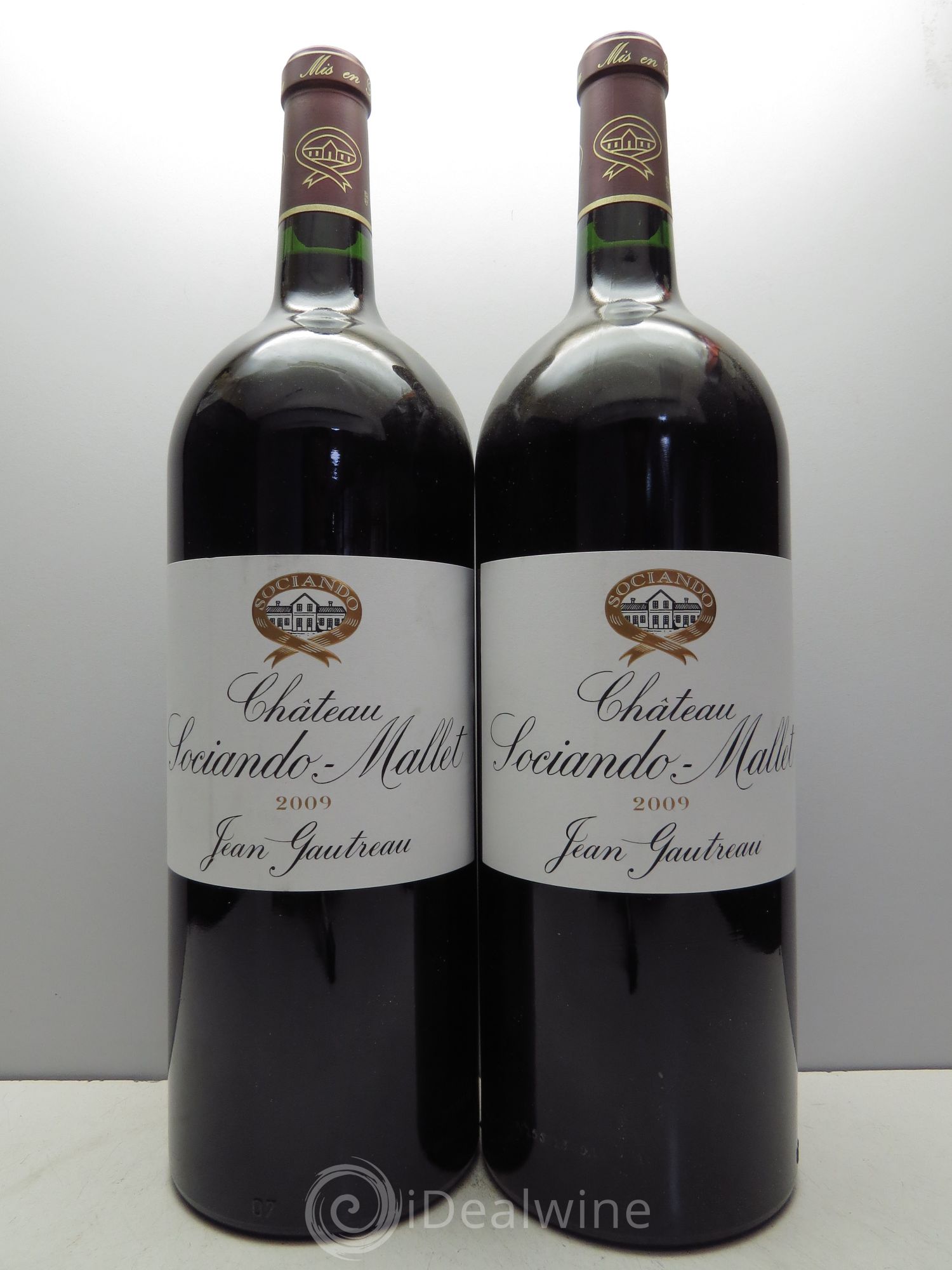Château Sociando Mallet 2009 - Lot de 2 magnums - 0