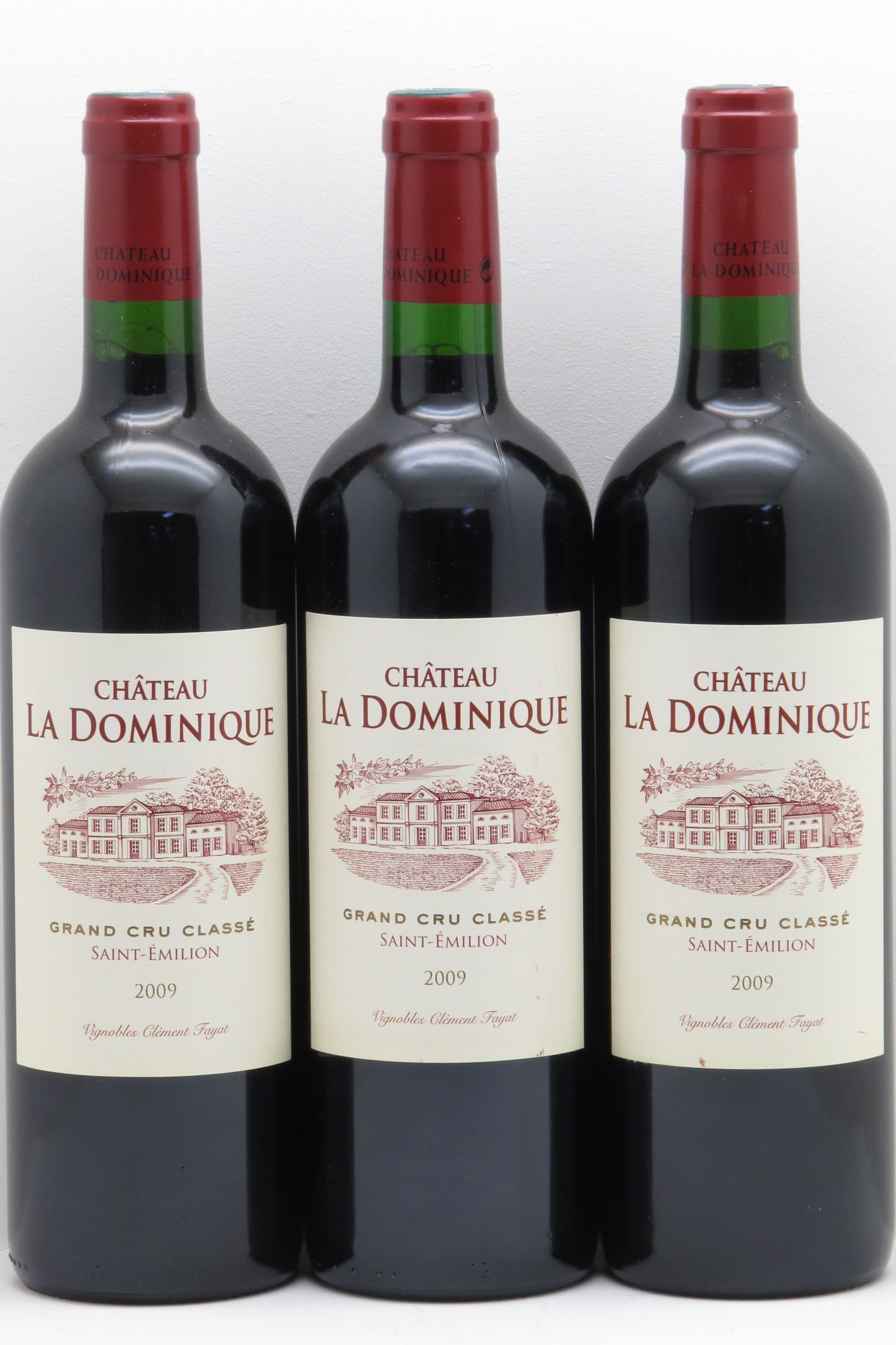 Château la Dominique Grand Cru Classé null 2009 - Lot of 3 bottles - 0