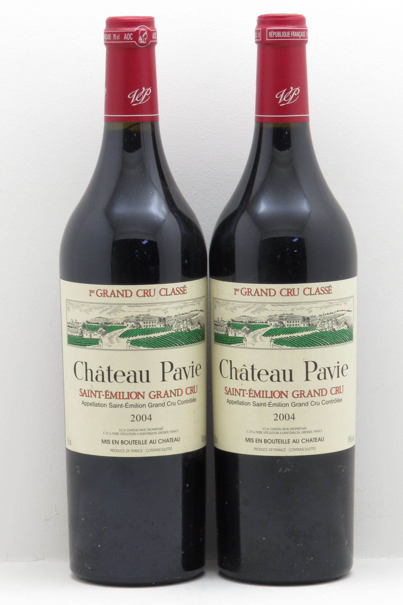 Château Pavie 1er Grand Cru Classé A 2004 - Lot de 2 bouteilles - 0