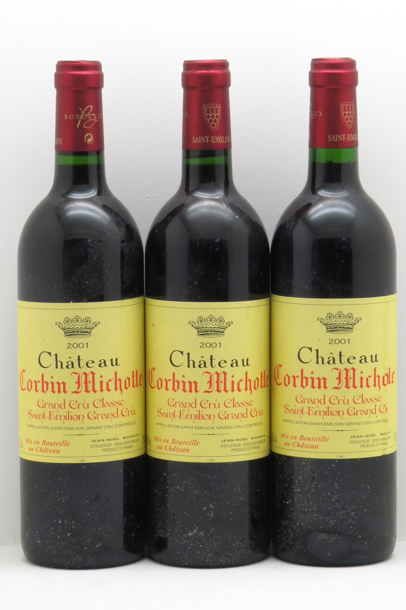 Château Corbin Michotte Grand Cru Classé null 2001 - Lot of 3 bottles - 0