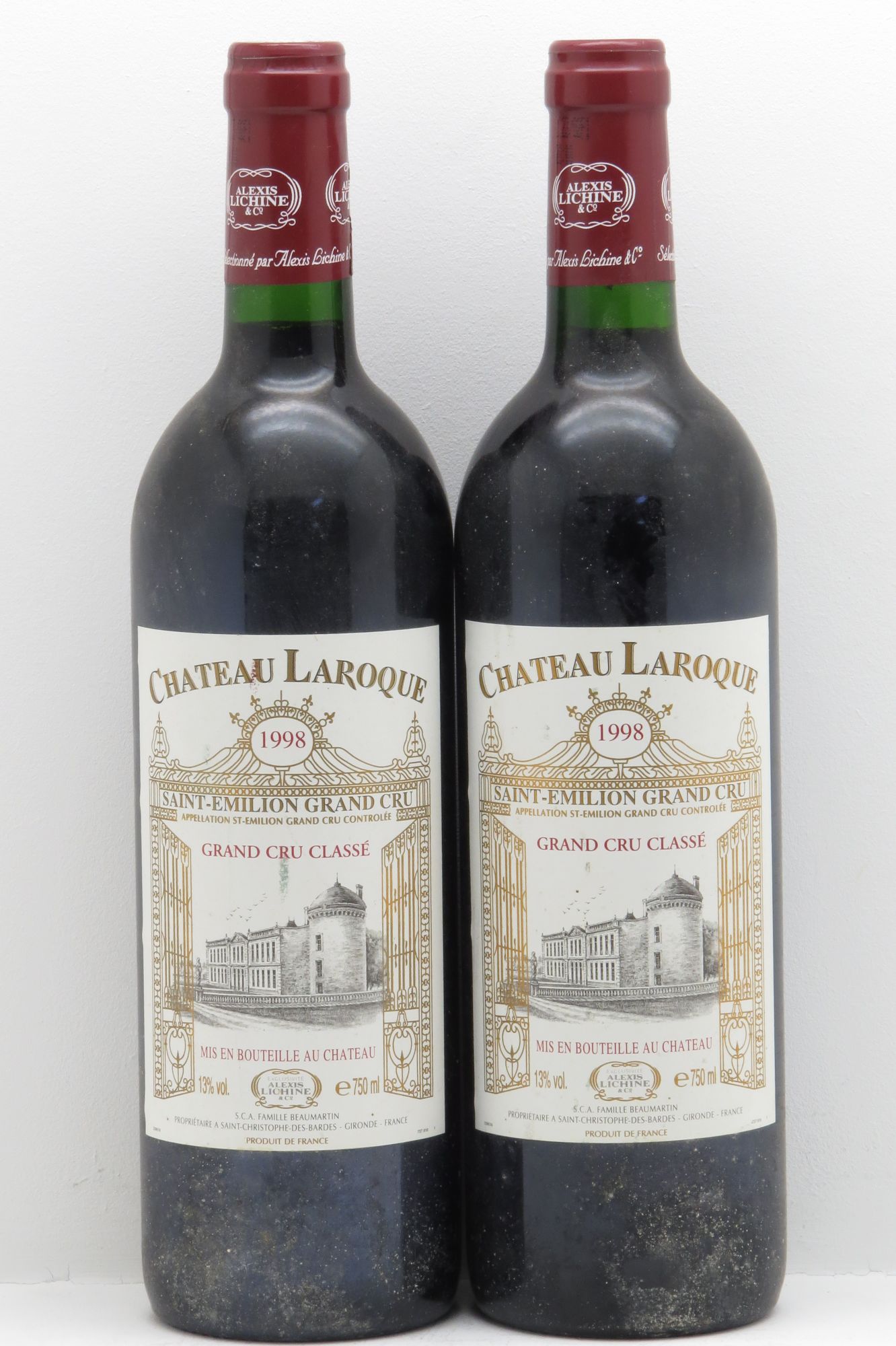Château Laroque Grand Cru Classé null 1998 - Lot of 2 bottles - 0