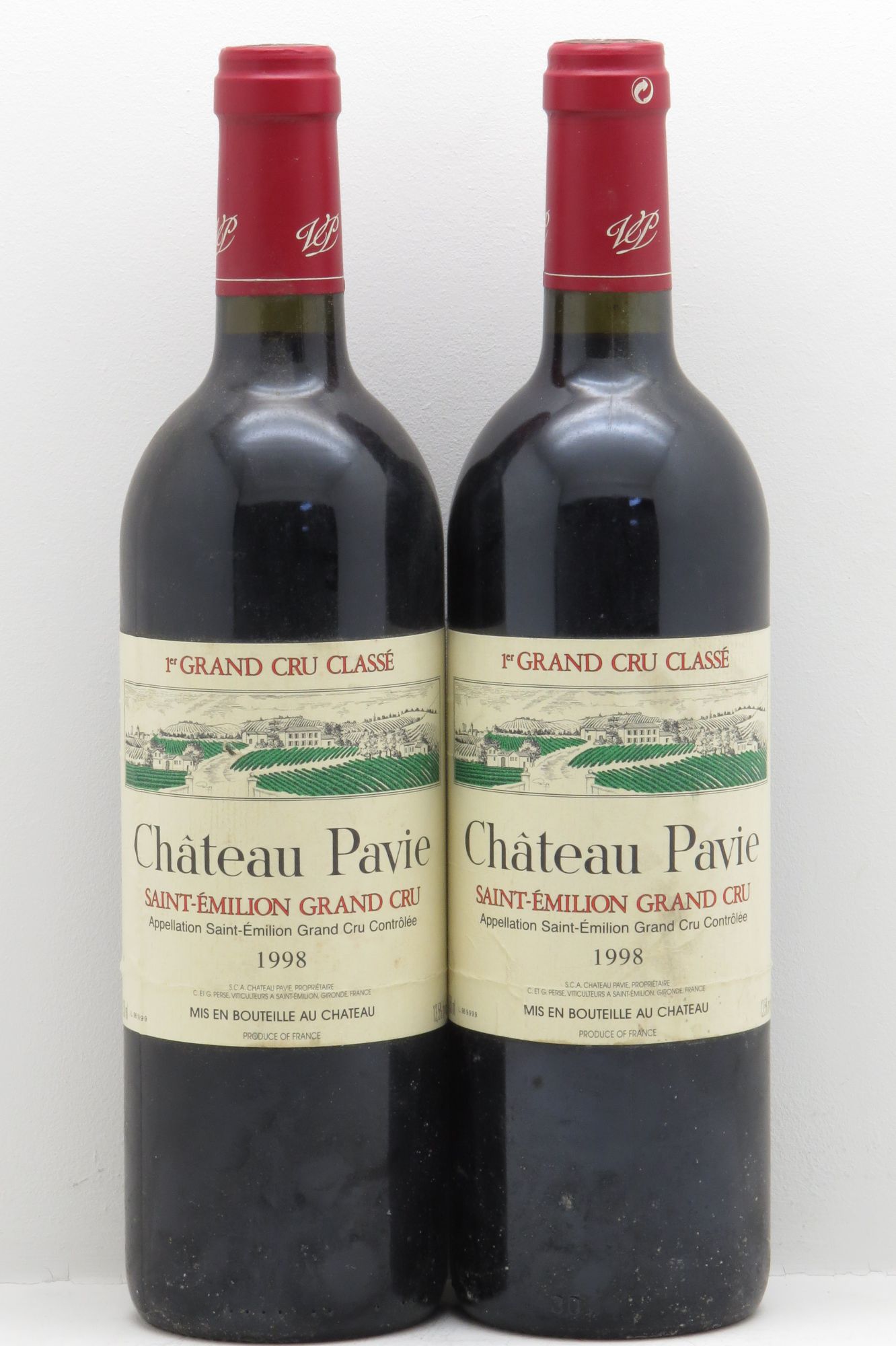 Château Pavie 1er Grand Cru Classé A 1998 - Lot de 2 bouteilles - 0