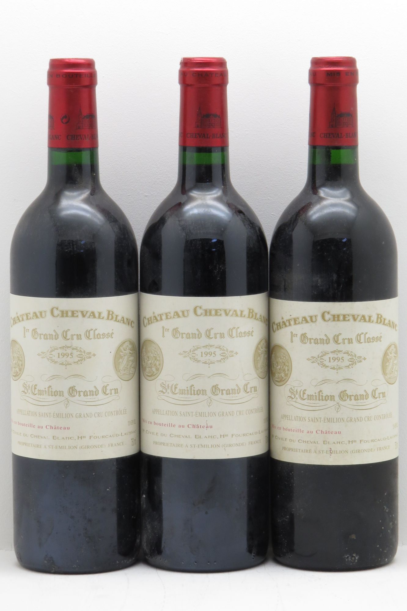 Château Cheval Blanc 1er Grand Cru Classé A 1995 - Lot de 3 bouteilles - 0