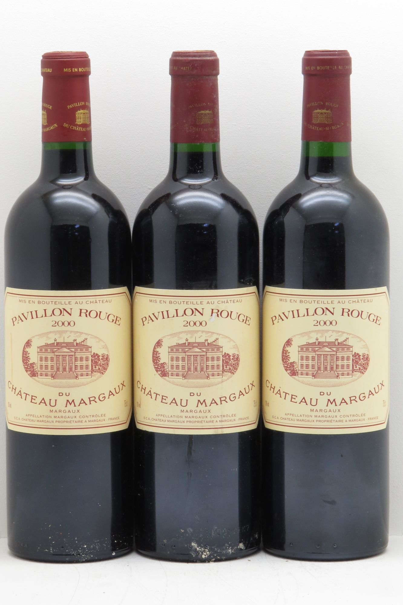 Pavillon Rouge du Château Margaux Second Vin 2000 - Lot de 3 bouteilles - 0