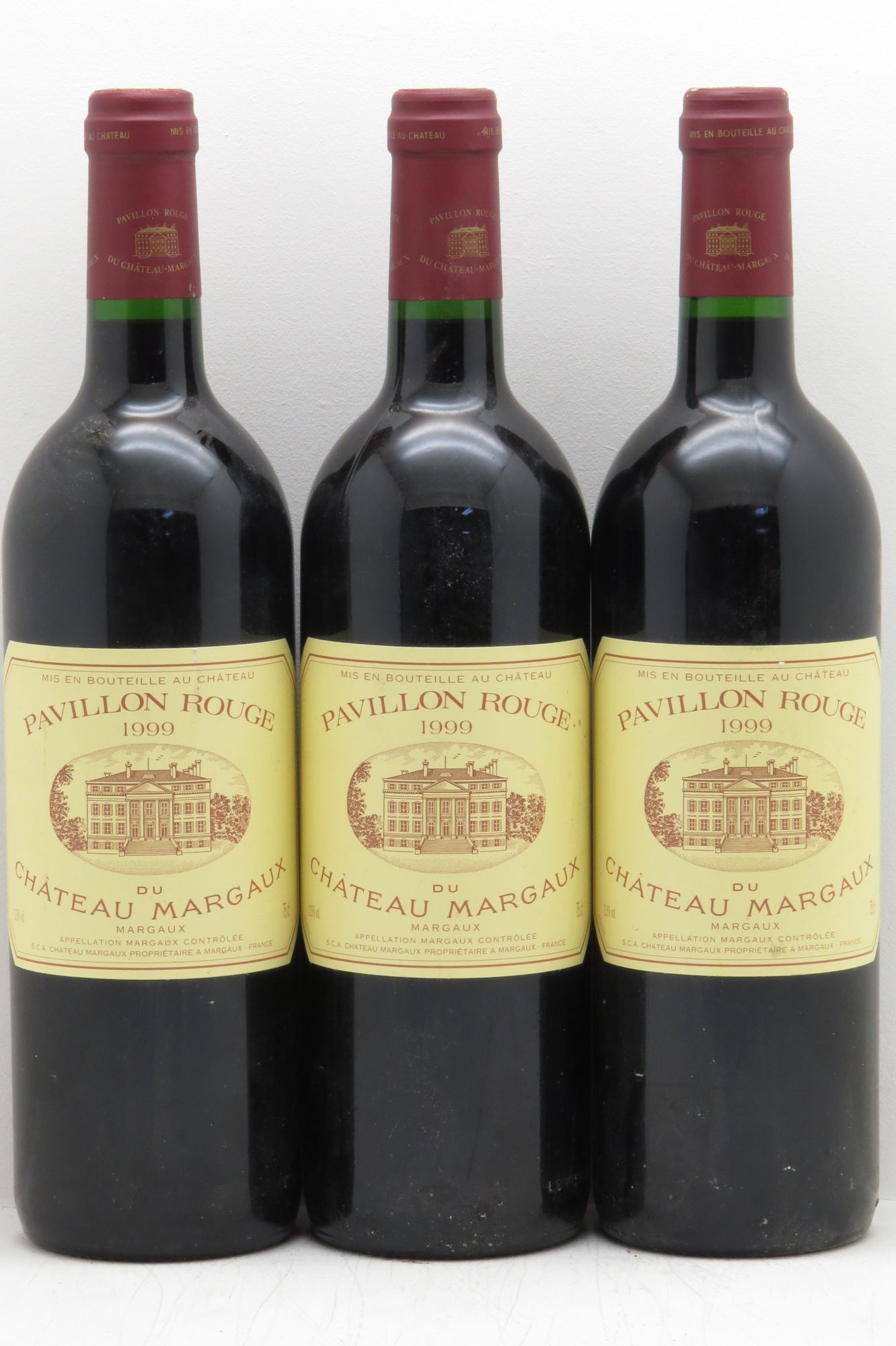 Pavillon Rouge du Château Margaux Second Vin 1999 - Lot de 3 bouteilles - 0