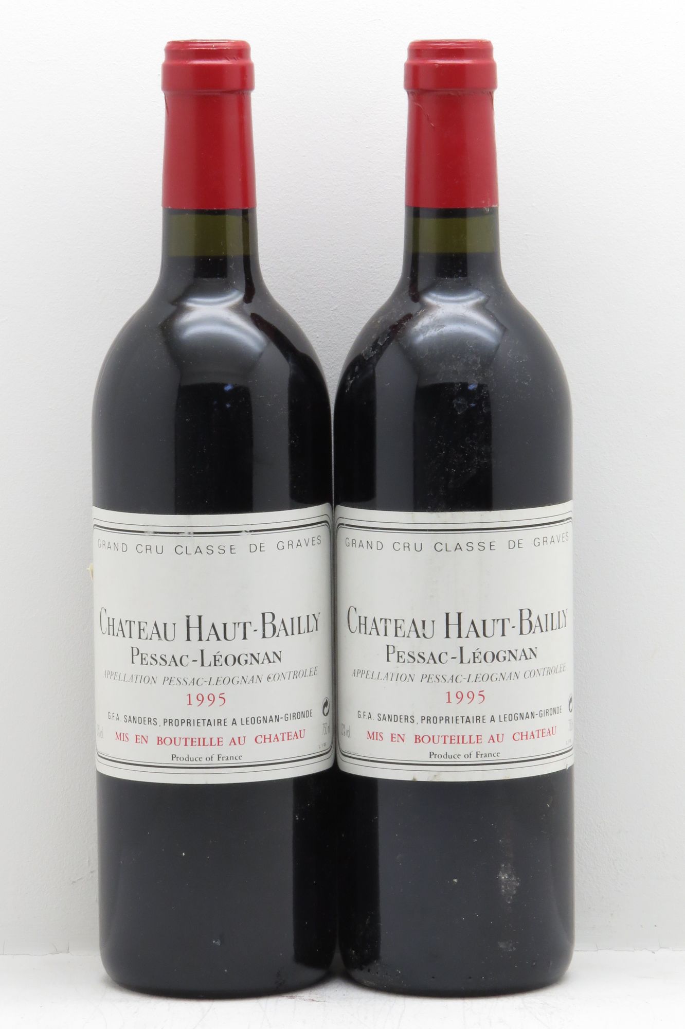 Château Haut-Bailly Cru Classé de Graves 1995 - Lot de 2 bouteilles - 0