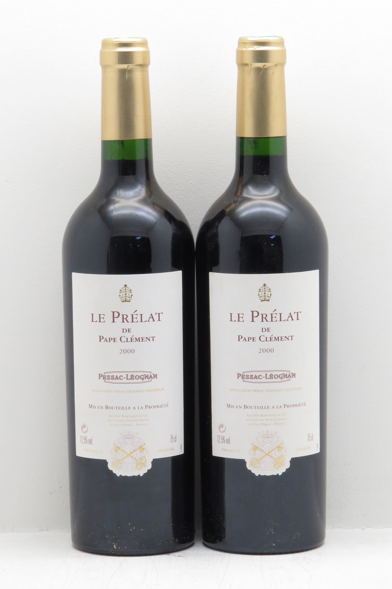Graves Prélat du Pape Clément (sans prix de réserve - no reserve) 2000 - Posten von 2 Flaschen - 0