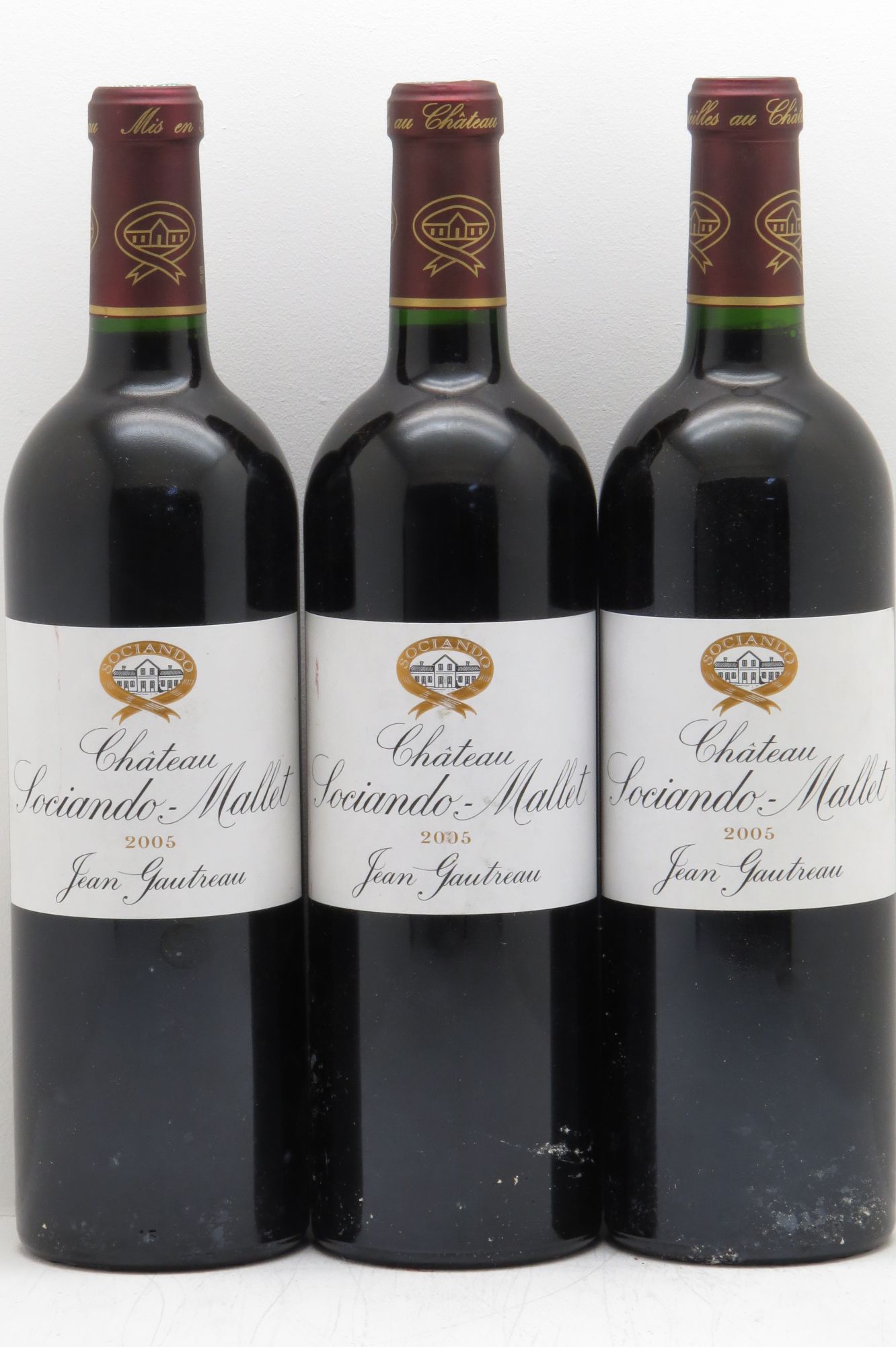 Château Sociando Mallet (sans prix de réserve - no reserve) 2005 - Posten von 3 Flaschen - 0