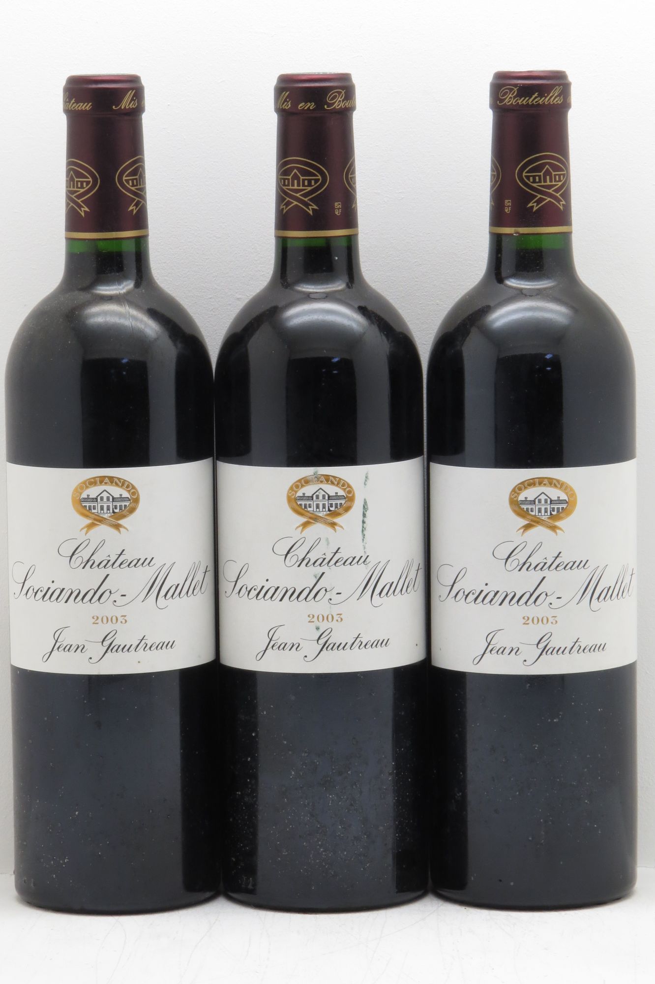 Château Sociando Mallet (sans prix de réserve - no reserve) 2003 - Posten von 3 Flaschen - 0