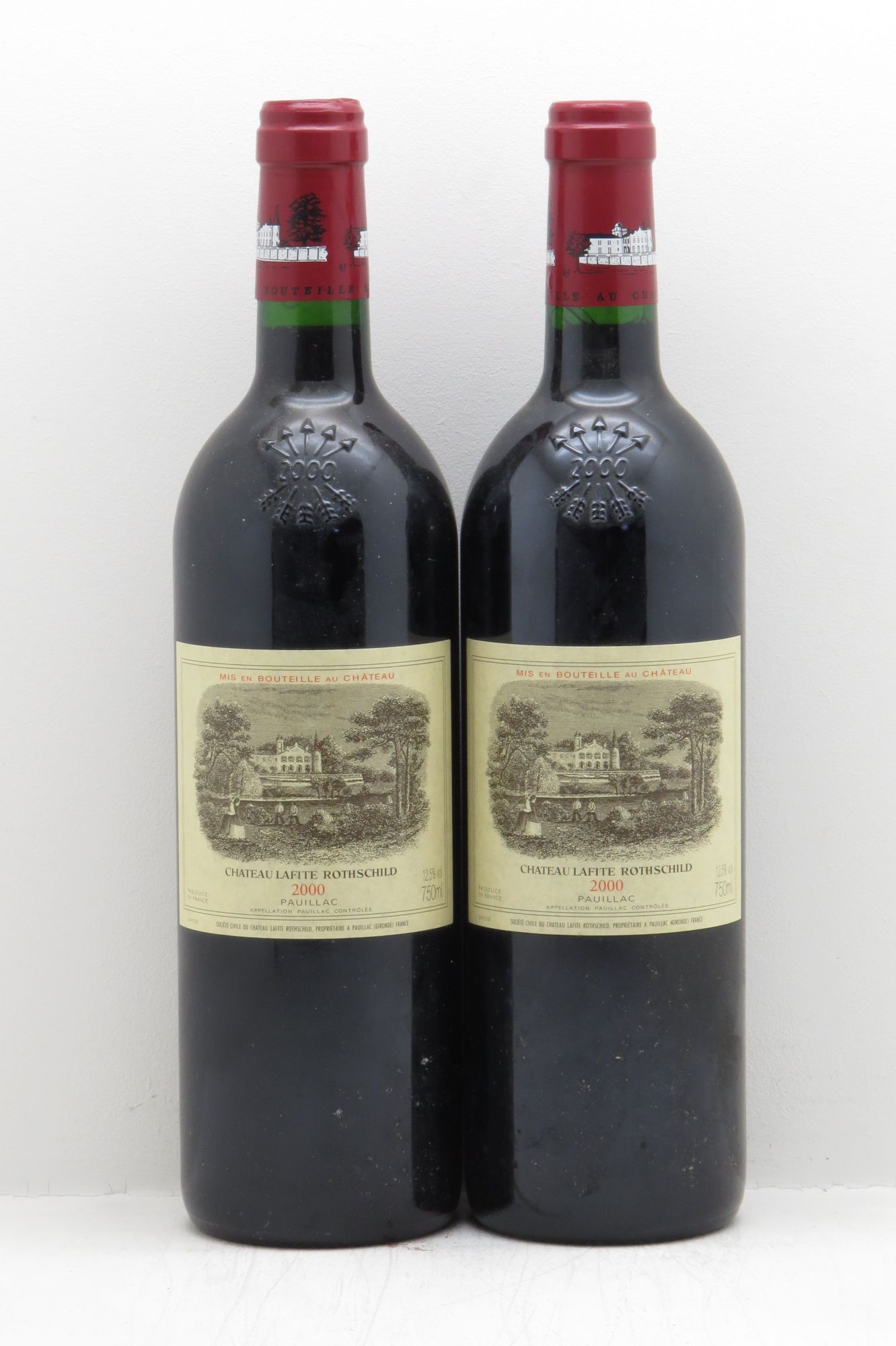 Château Lafite Rothschild 1er Grand Cru Classé 2000 - Lot de 2 bouteilles - 0