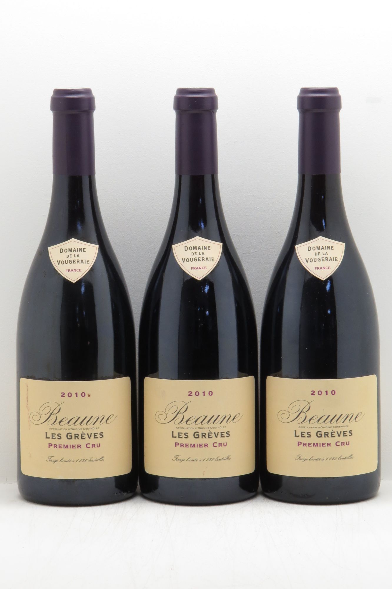 Beaune 1er Cru Domaine de la Vougeraie (sans prix de réserve - no reserve) 2010 - Posten von 3 Flaschen - 0