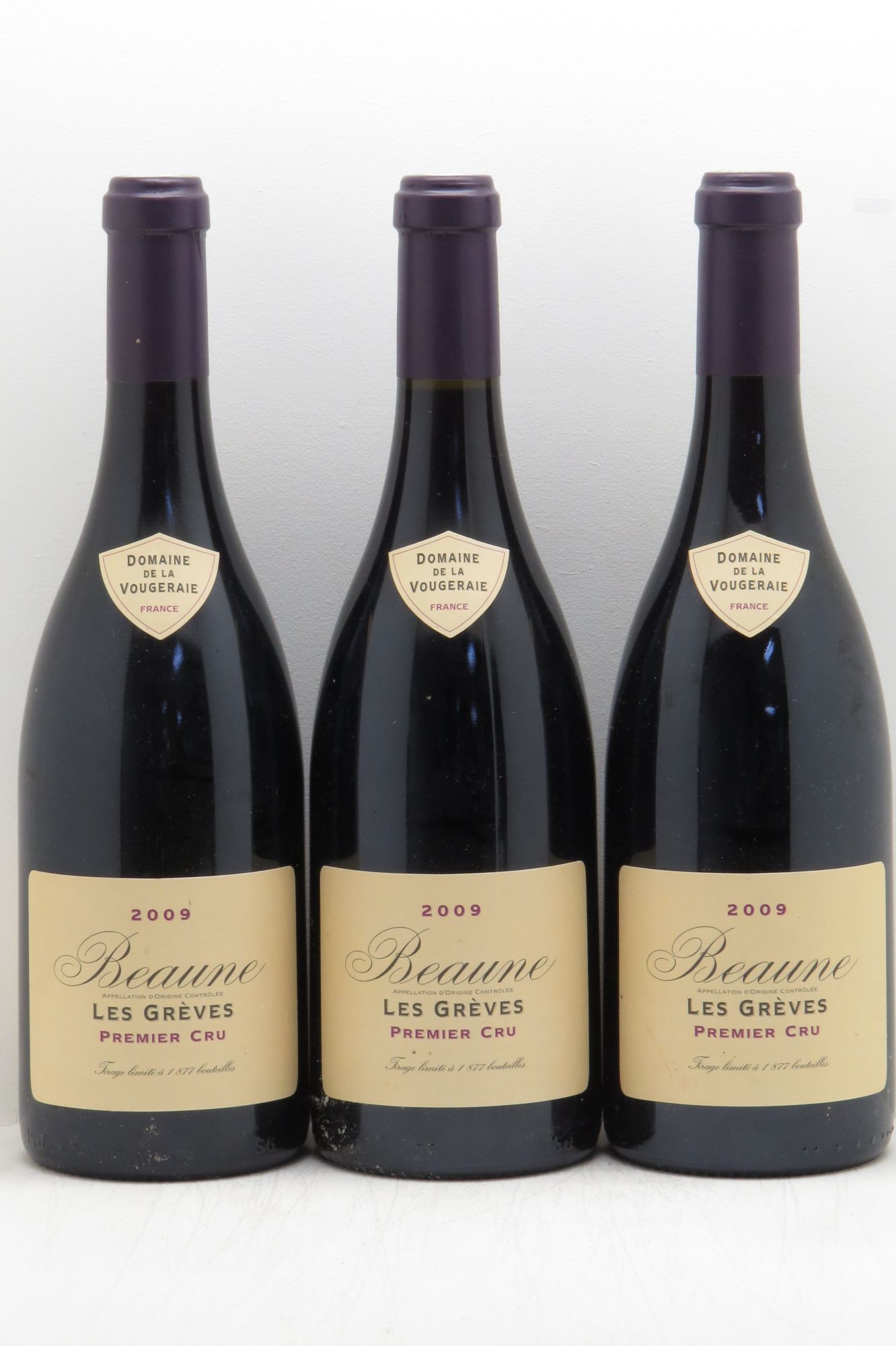 Beaune 1er Cru Domaine de la Vougeraie (sans prix de réserve - no reserve) 2009 - Posten von 3 Flaschen - 0