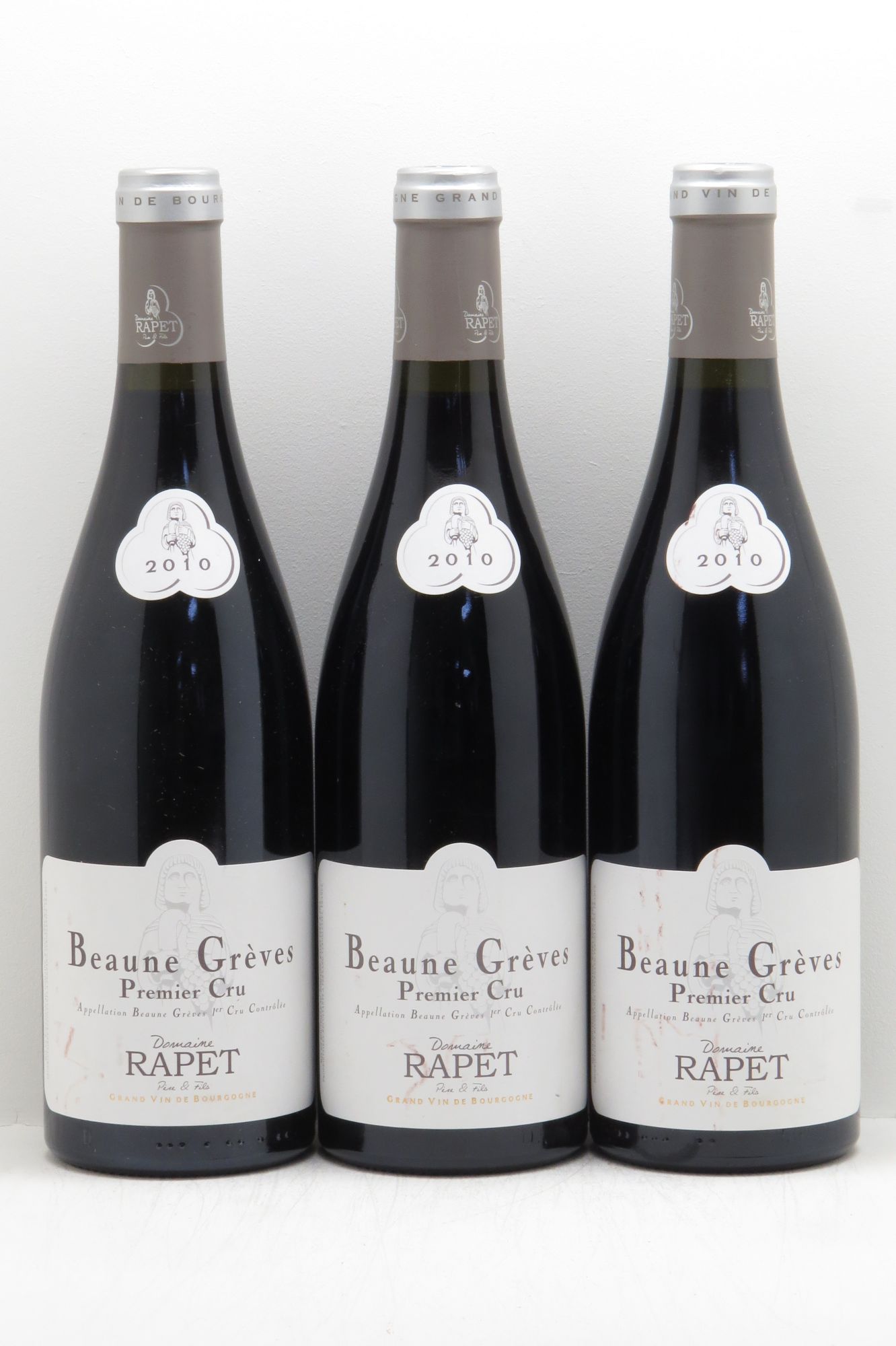 Beaune 1er Cru Domaine Rapet(sans prix de réserve - no reserve) 2010 - Posten von 3 Flaschen - 0
