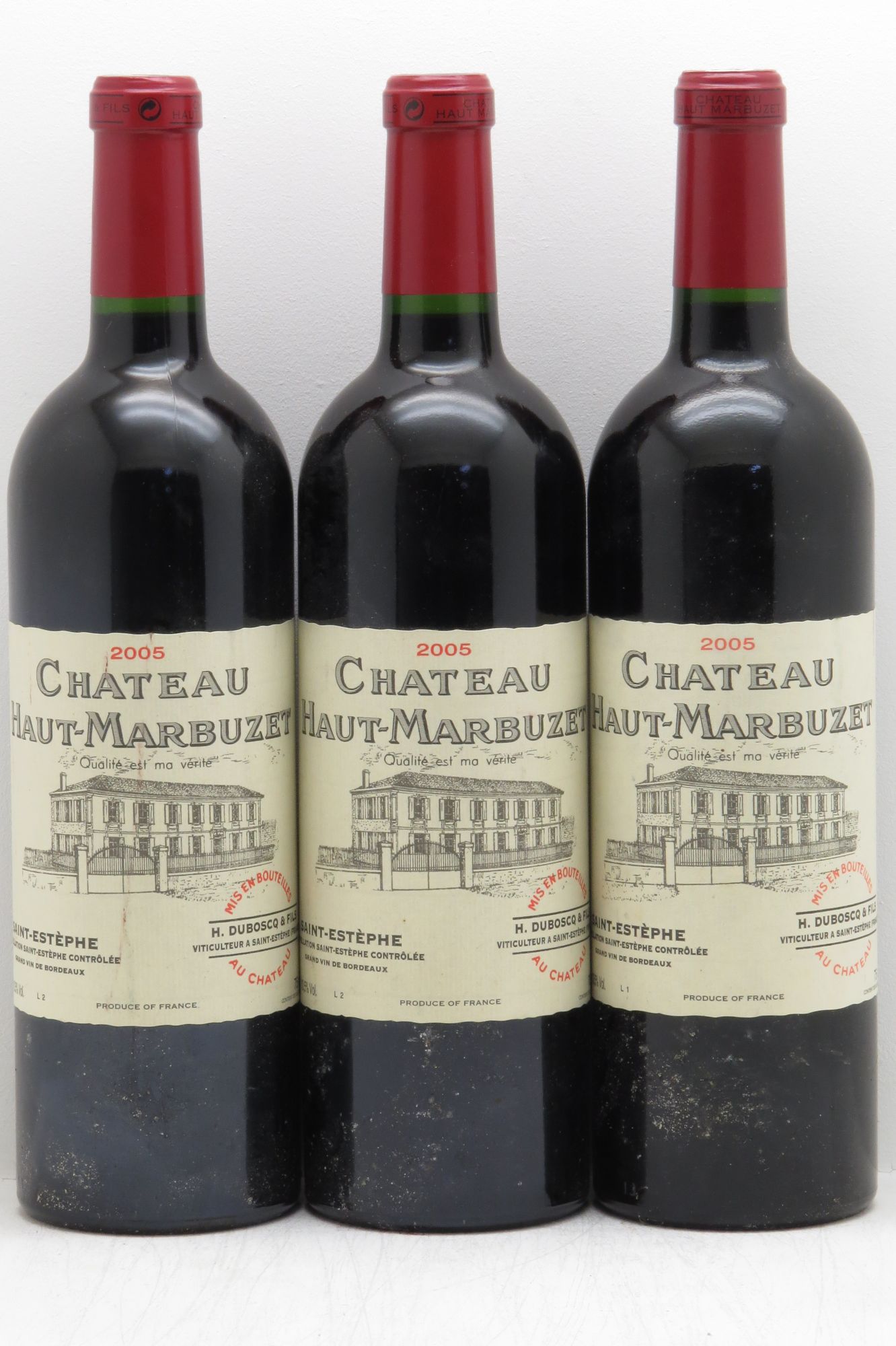 Château Haut Marbuzet null 2005 - Lot of 3 bottles - 0
