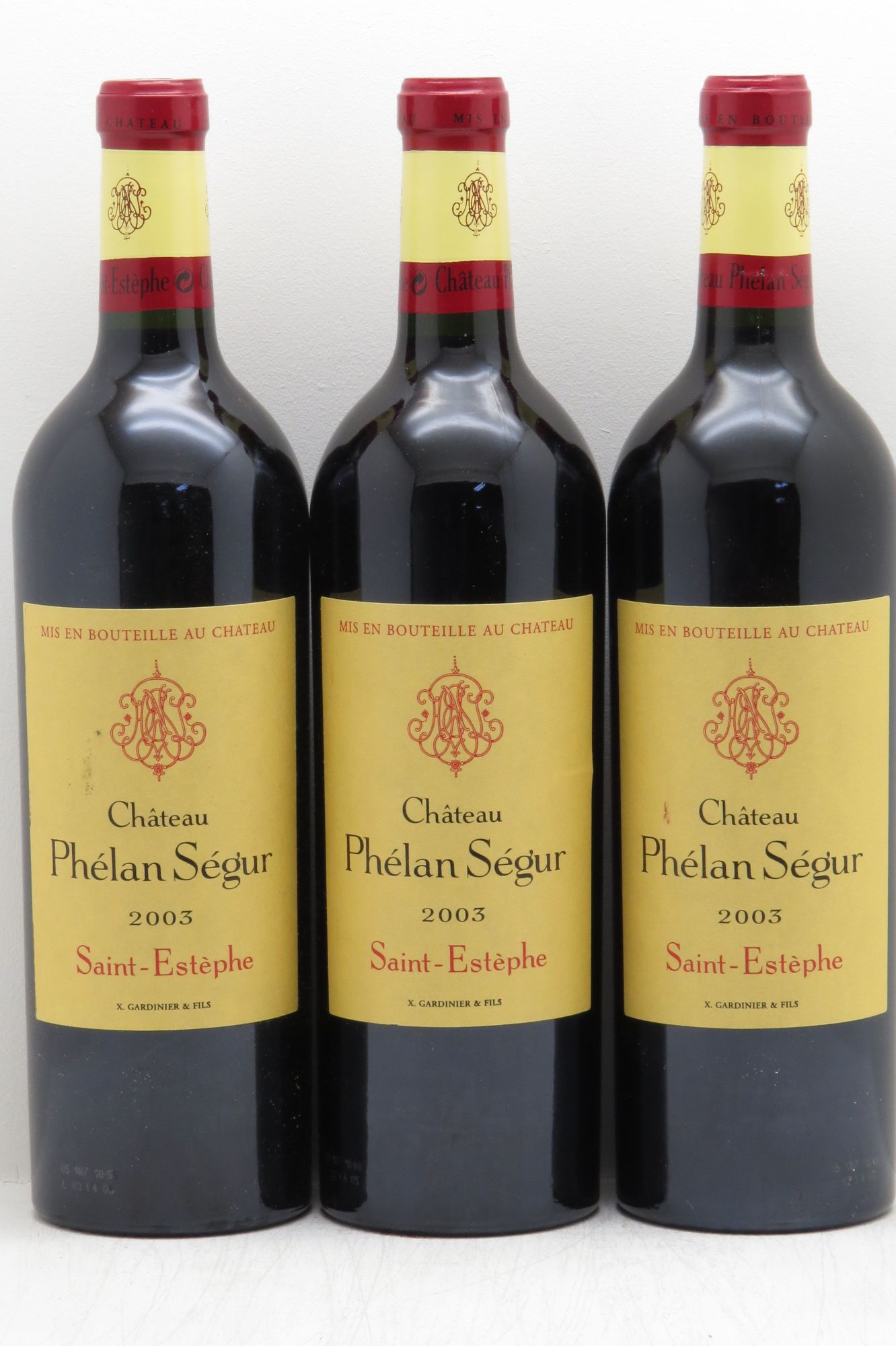 Château Phélan Ségur (sans prix de réserve - no reserve) 2003 - Posten von 3 Flaschen - 0