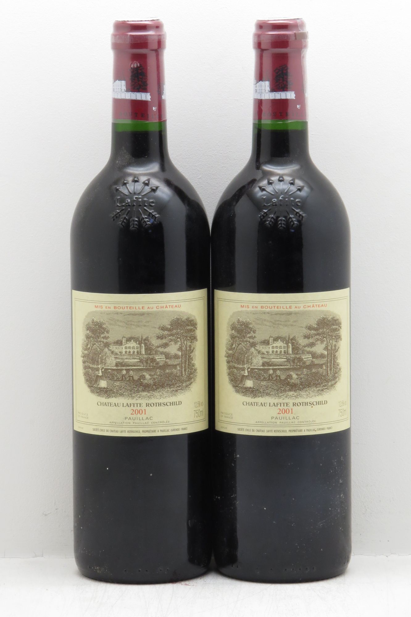 Château Lafite Rothschild 1er Grand Cru Classé 2001 - Lot de 2 bouteilles - 0