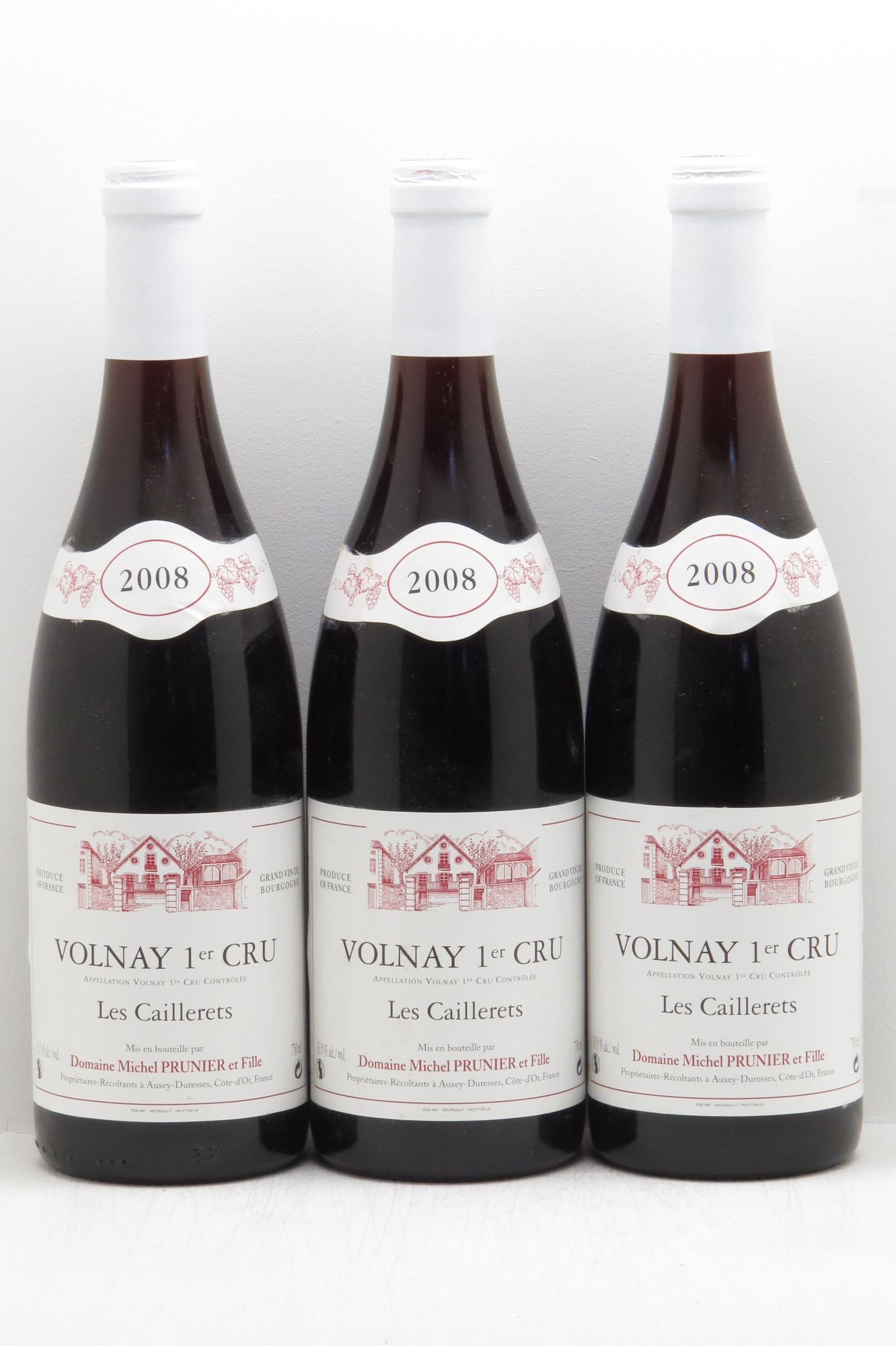 Volnay 1er Cru Michel Prunier (sans prix de réserve - no reserve) 2008 - Posten von 3 Flaschen - 0