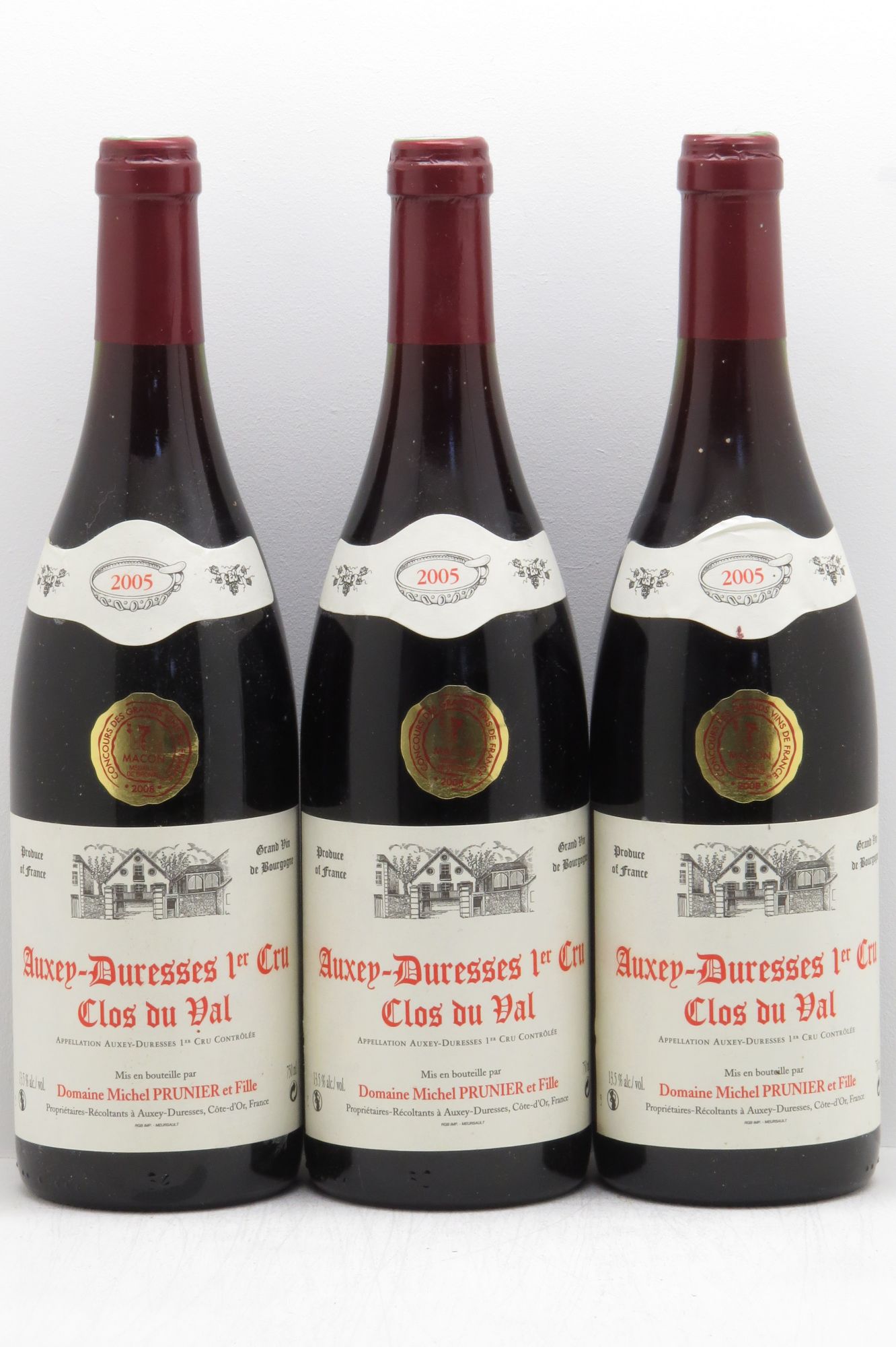 Auxey-Duresses 1er Cru (sans prix de réserve - no reserve) 2005 - Lotto di 3 bottiglie - 0