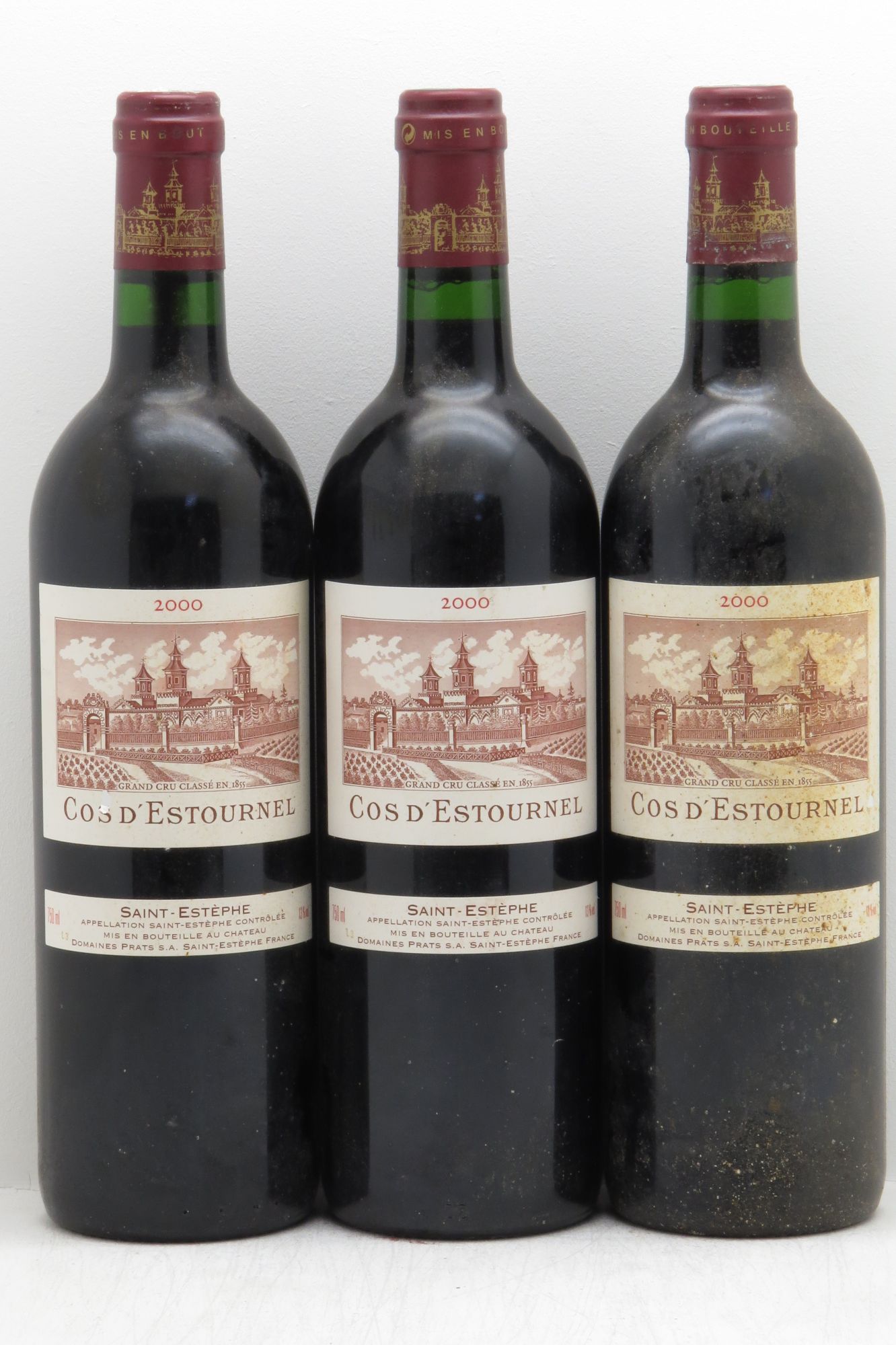 Cos d'Estournel 2ème Grand Cru Classé 2000 - Lot de 3 bouteilles - 0