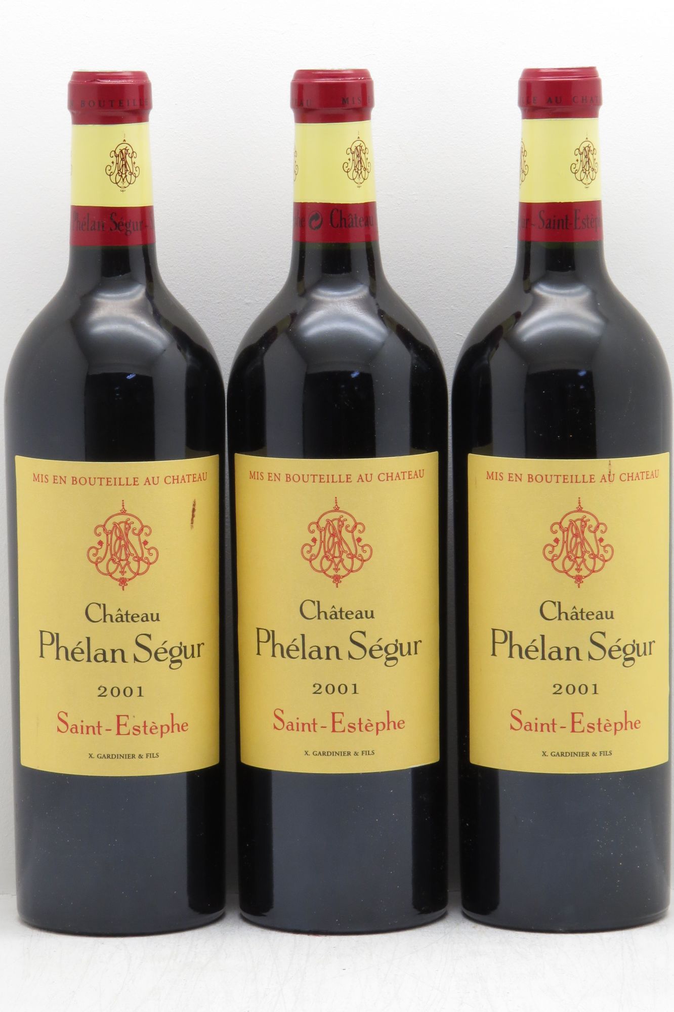 Château Phélan Ségur (sans prix de réserve - no reserve) 2001 - Posten von 3 Flaschen - 0