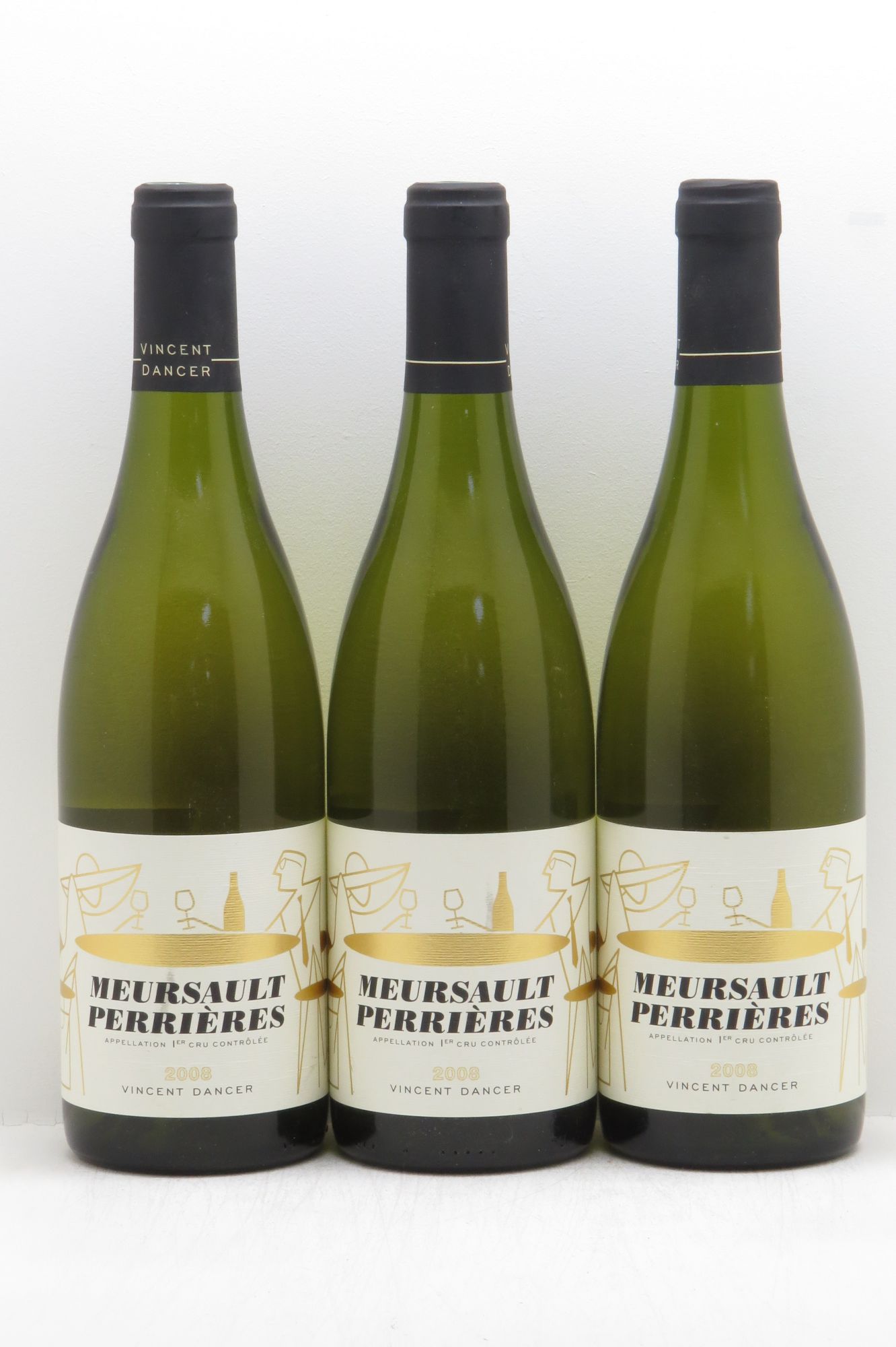 Meursault 1er Cru Perrières Vincent Dancer 2008 - Lot de 3 bouteilles - 0