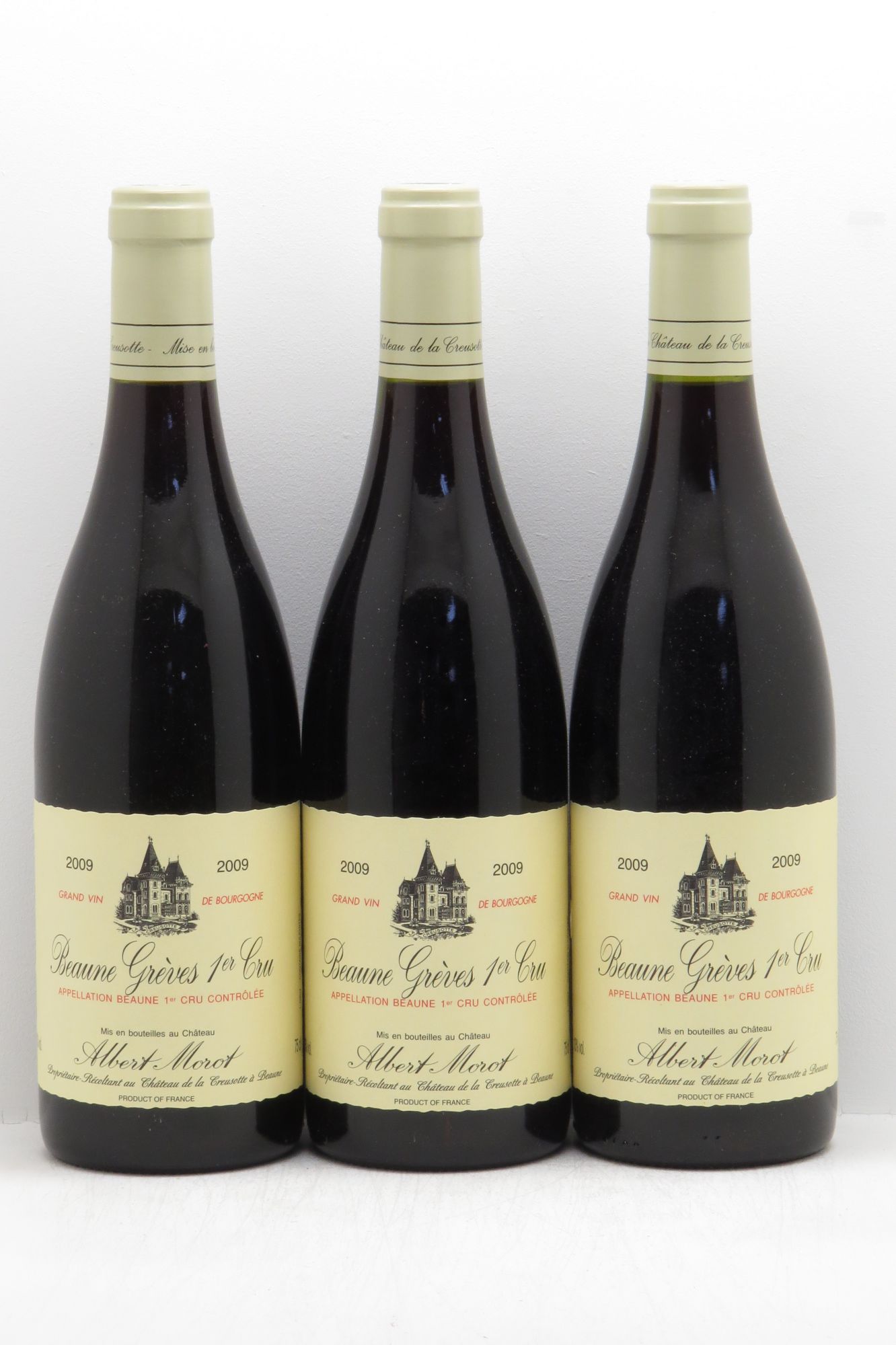 Beaune 1er Cru Albert Morot (sans prix de réserve - no reserve) 2009 - Posten von 3 Flaschen - 0