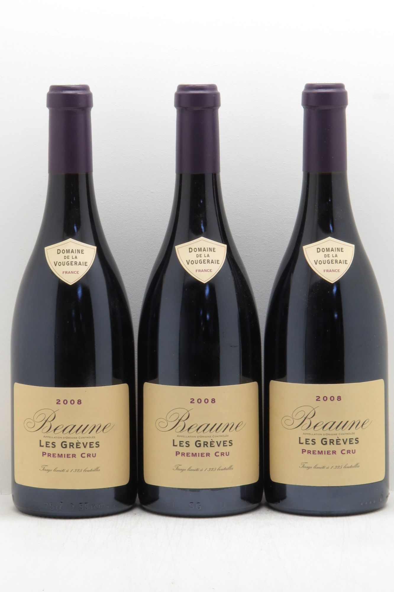 Beaune 1er Cru Domaine de la Vougeraie (sans prix de réserve - no reserve) 2008 - Posten von 3 Flaschen - 0