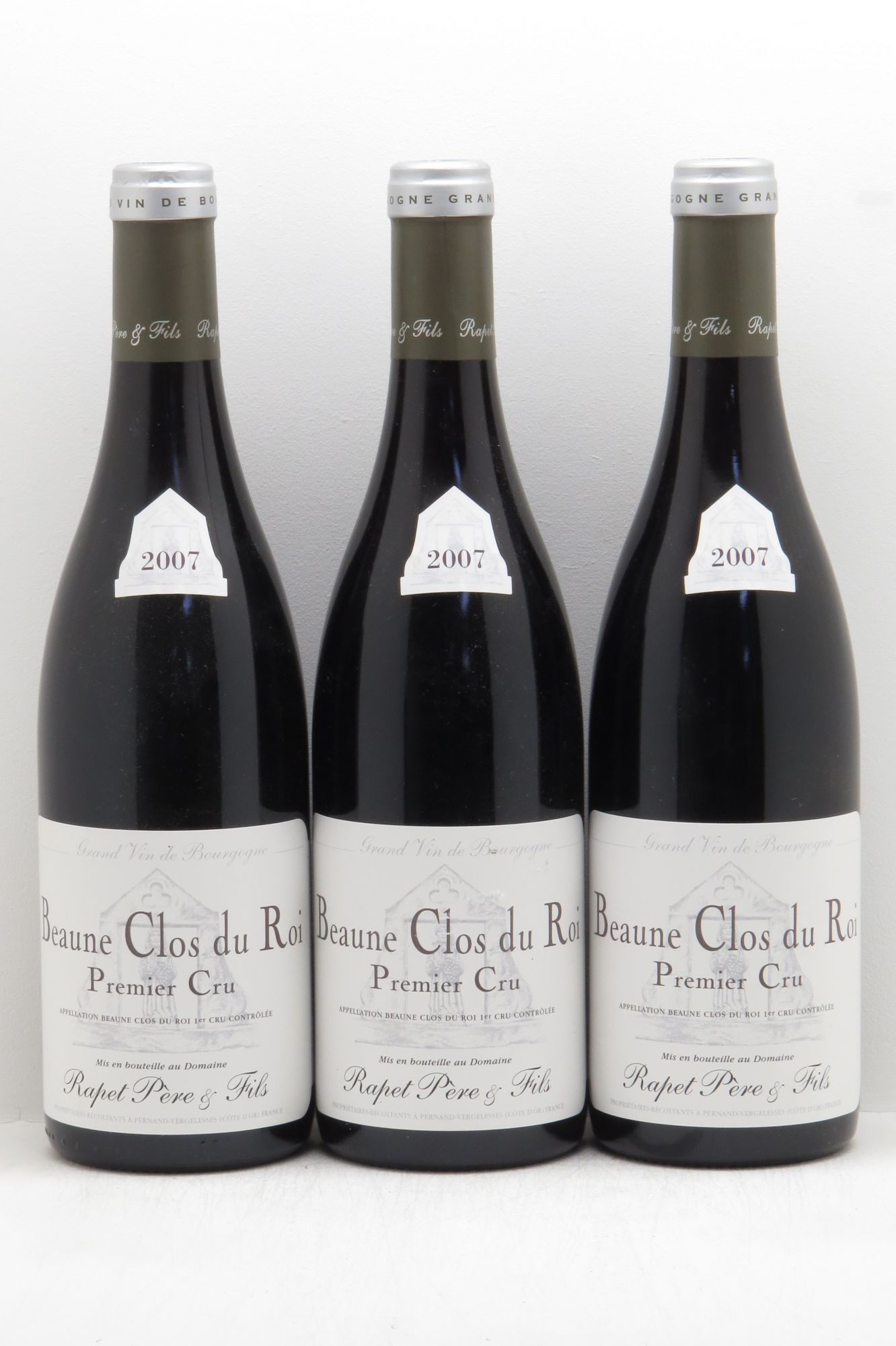 Beaune 1er Cru Domaine Rapet (sans prix de réserve - no reserve) 2007 - Posten von 3 Flaschen - 0