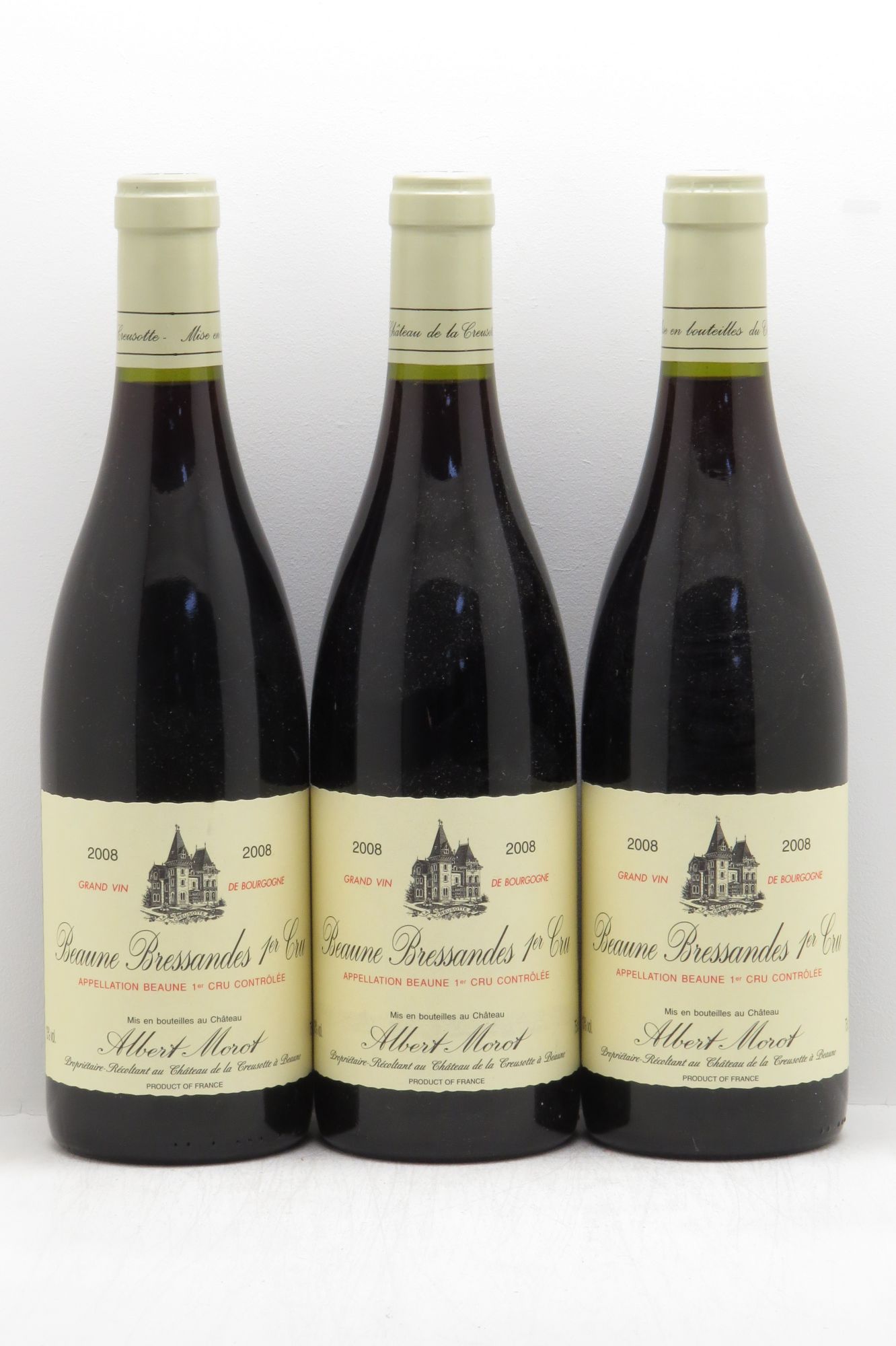 Beaune 1er Cru Albert Morot(sans prix de réserve - no reserve) 2008 - Posten von 3 Flaschen - 0