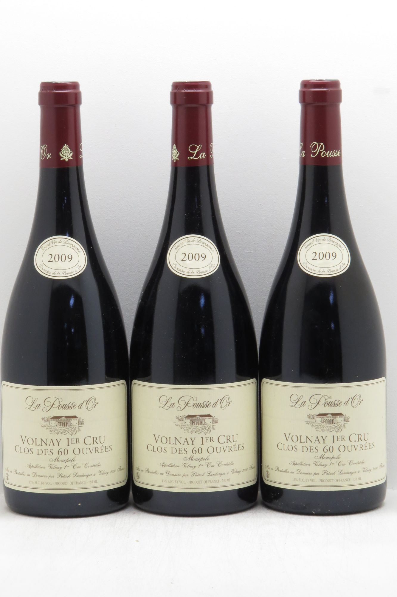Volnay 1er Cru Clos des 60 ouvrées La Pousse d'Or (Domaine de) 2009 - Lot de 3 bouteilles - 0