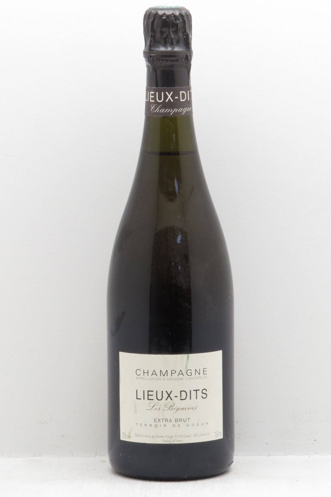 Champagne Terroir de Gueux Jérôme Prevost Lieux dits Beguines Extra Brut (sans prix de réserve - no reserve) - Posten von 1 Flasche - 0