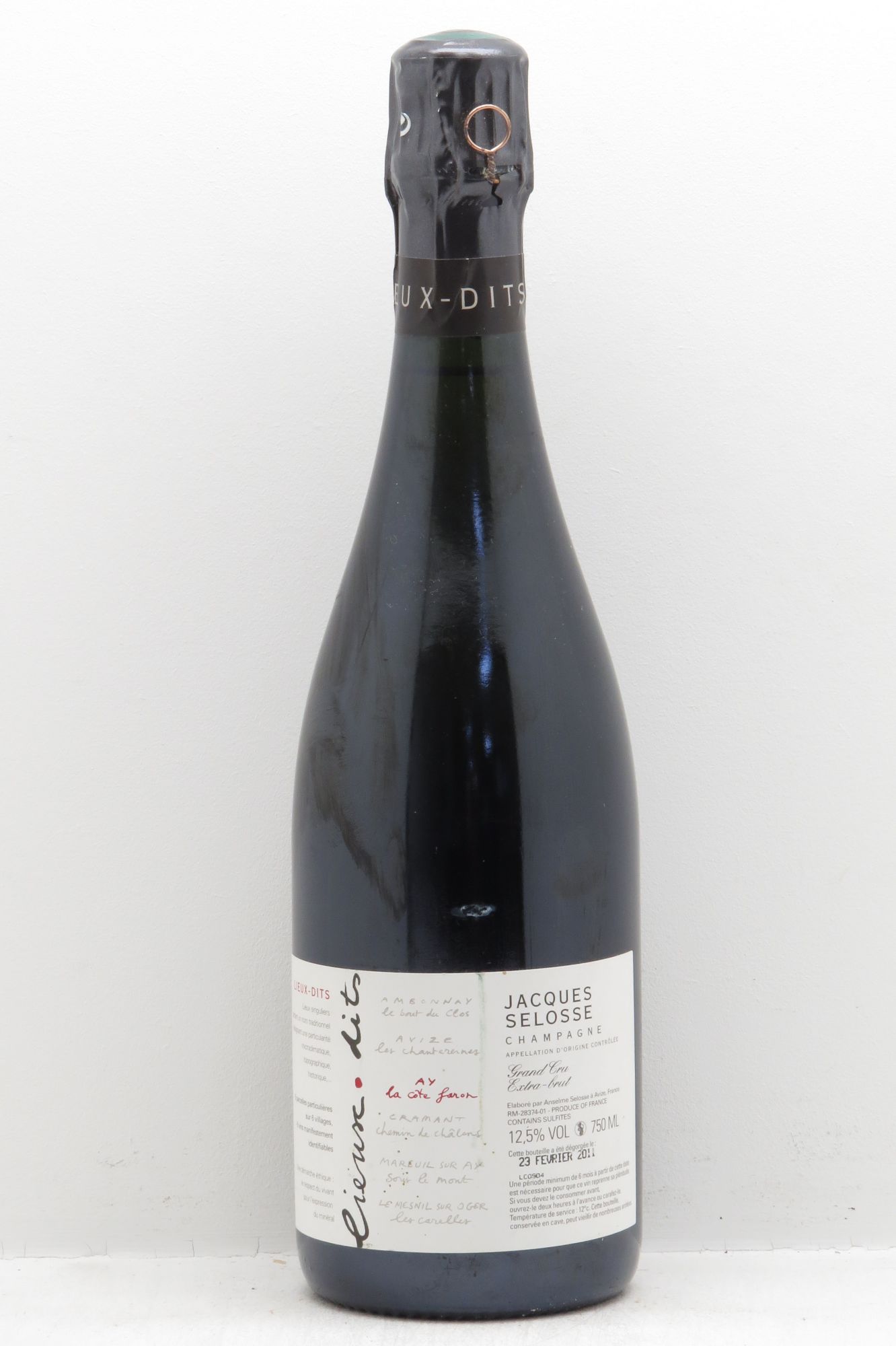 Champagne Selosse Ay La Cote Faron Grand Cru - Posten von 1 Flasche - 0