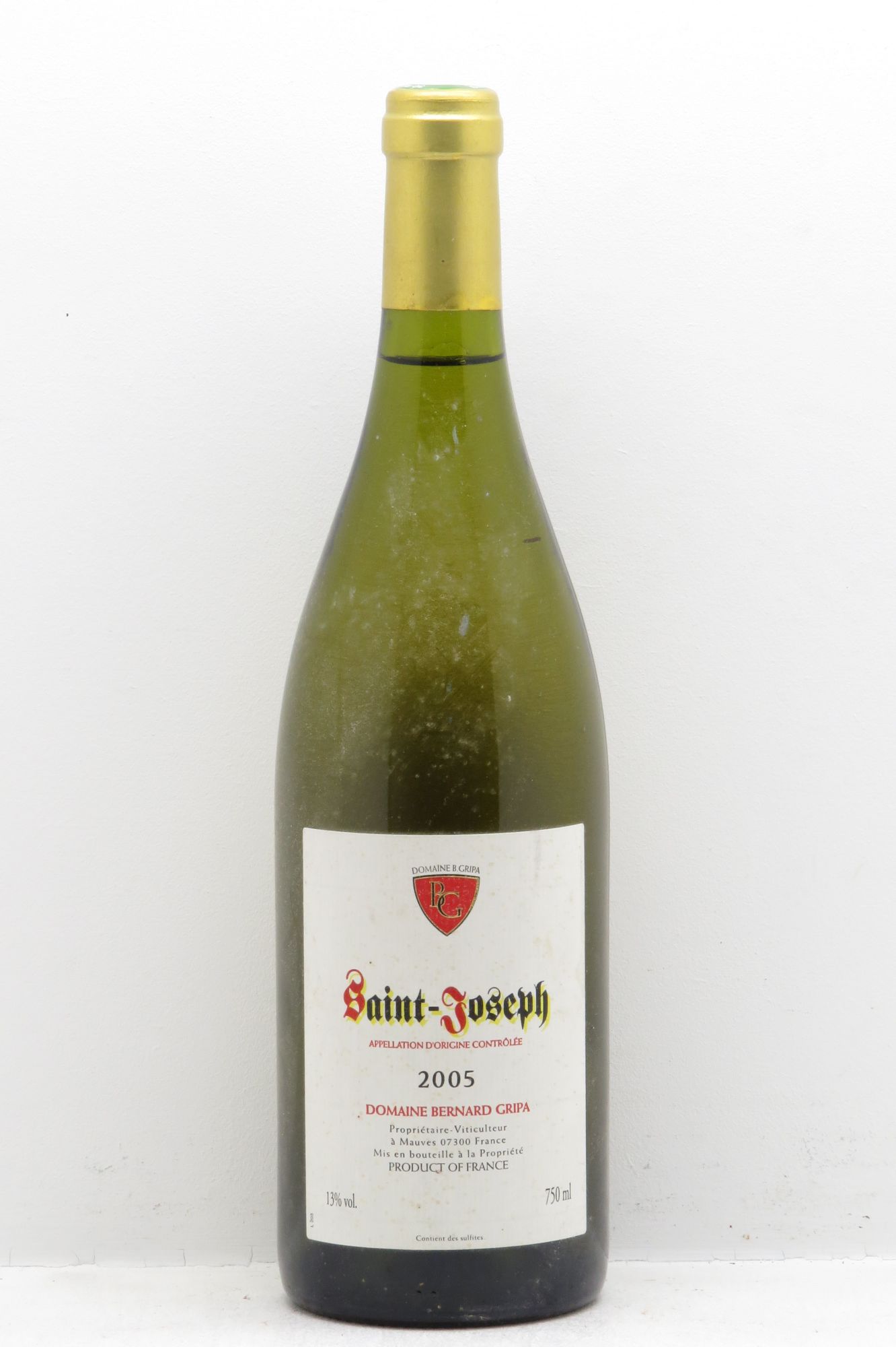 Saint-Joseph Bernard Gripa (sans prix de réserve - no reserve) 2005 - Posten von 1 Flasche - 0
