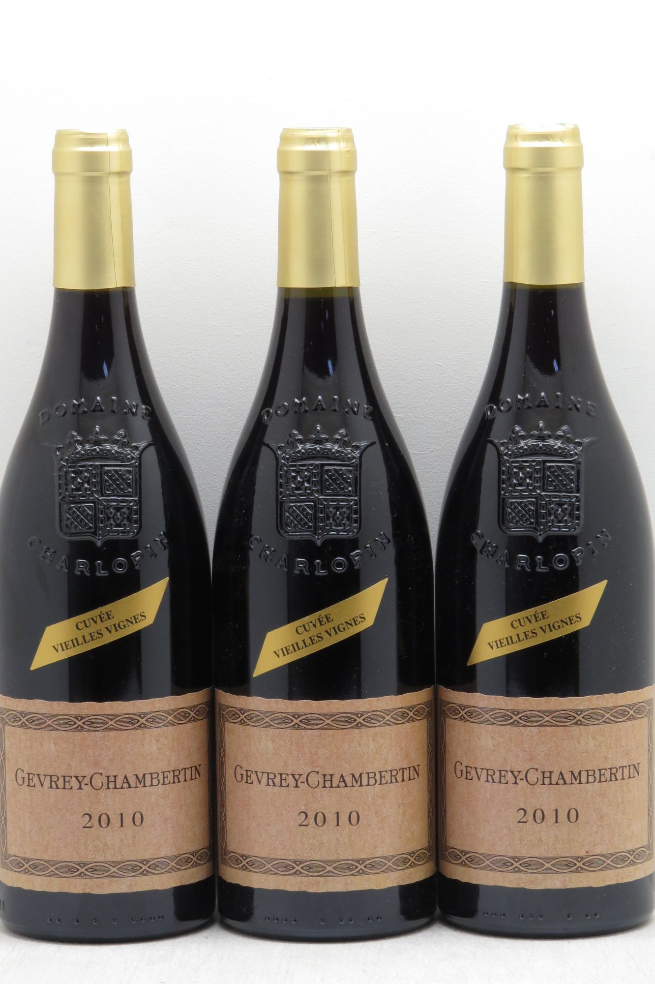 Gevrey-Chambertin Vieilles Vignes P.Charlopin (sans prix de réserve - no reserve) 2010 - Posten von 3 Flaschen - 0
