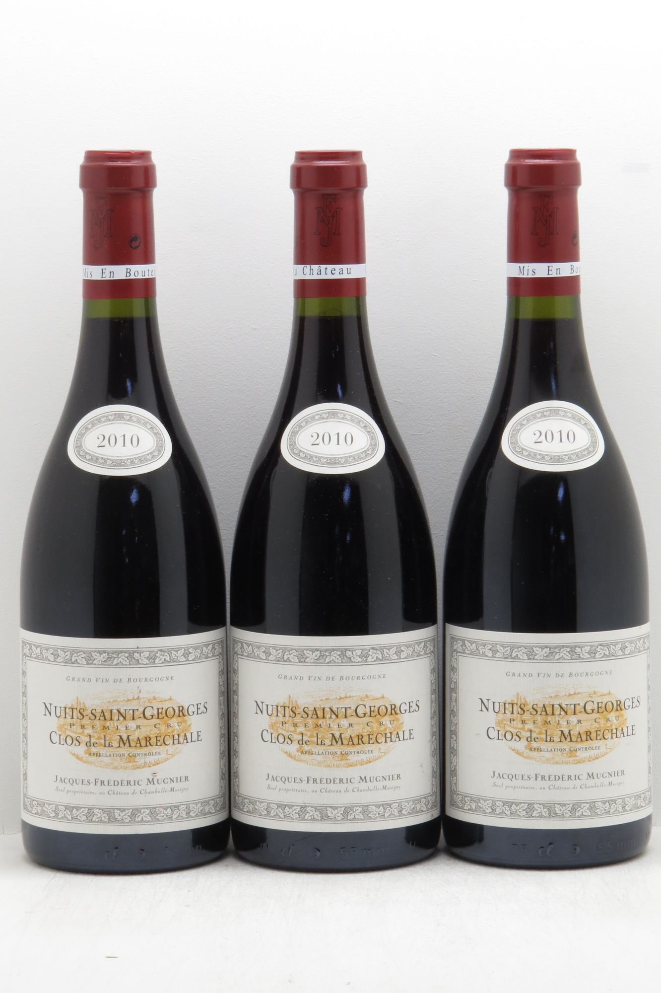 Nuits-Saint-Georges 1er Cru Clos de La Maréchale Jacques-Frédéric Mugnier 2010 - Lot de 3 bouteilles - 0