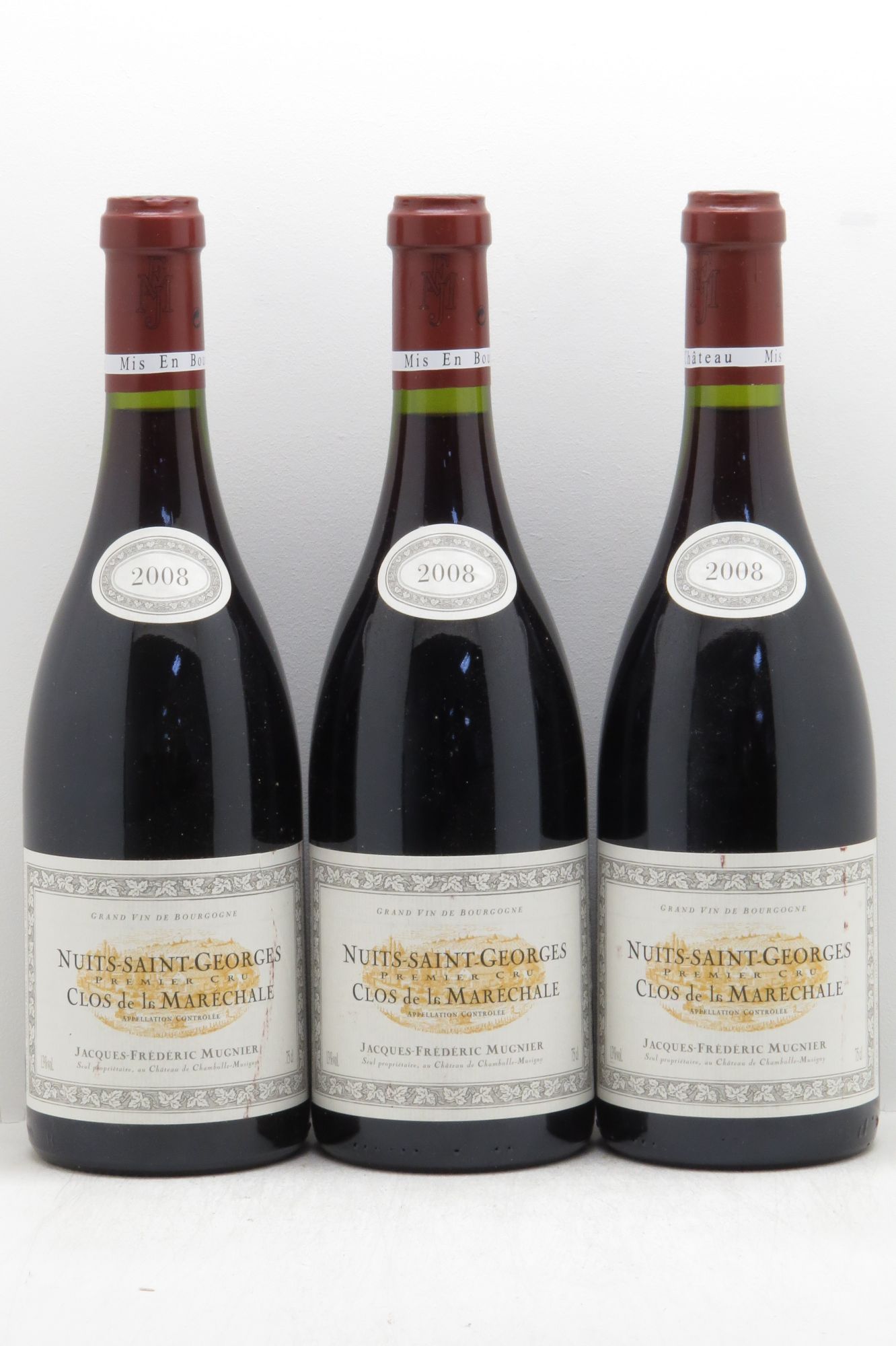 Nuits-Saint-Georges 1er Cru Clos de La Maréchale Jacques-Frédéric Mugnier 2008 - Lot de 3 bouteilles - 0
