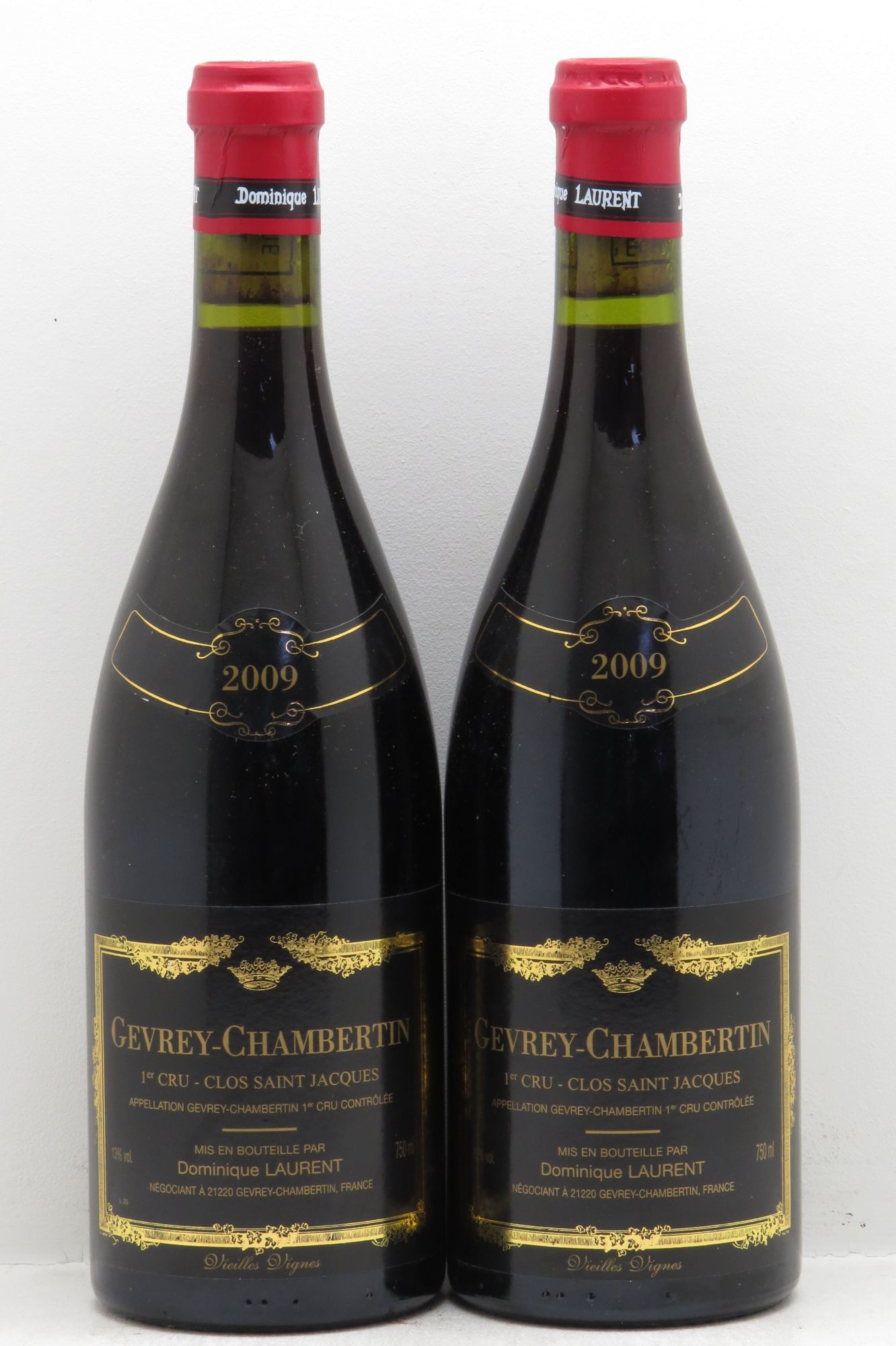 Gevrey-Chambertin 1er Cru Vieilles Vignes Dominique Laurent 2009 - Lot de 2 bouteilles - 0