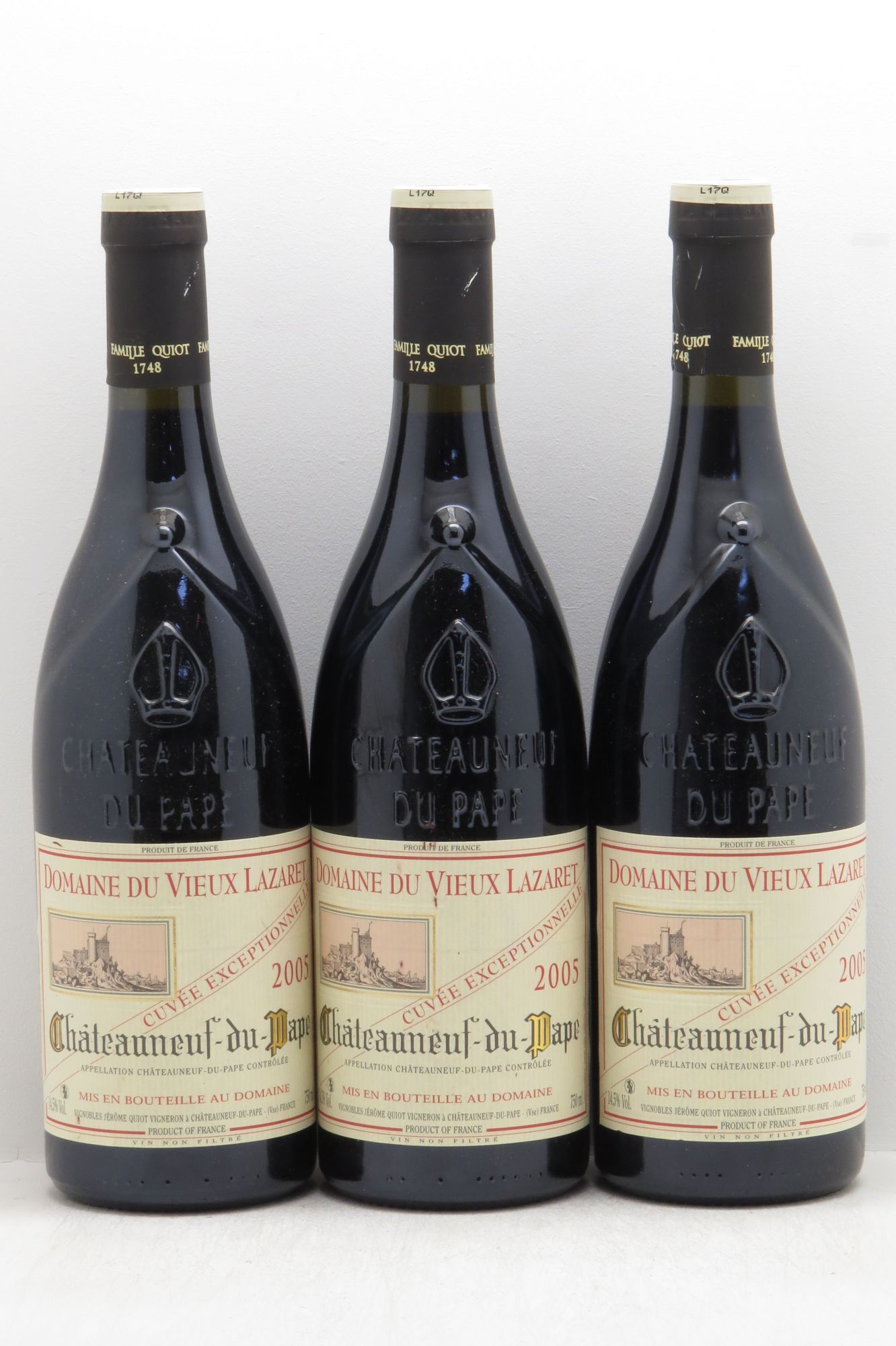 Châteauneuf-du-Pape Cuvée Exceptionnelle Domaine du vieux Lazaret 2005 - Posten von 6 Flaschen - 0