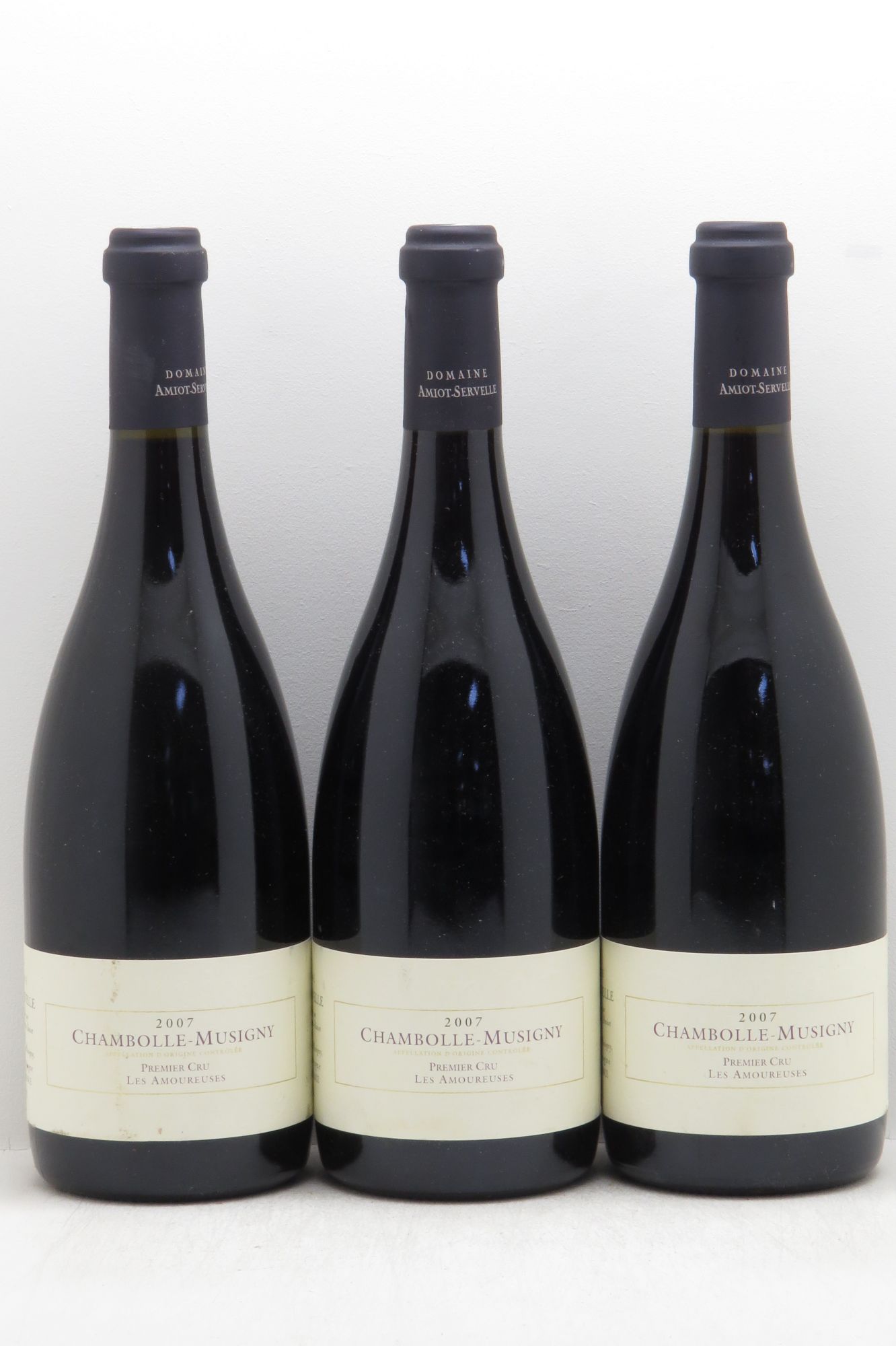 Chambolle-Musigny 1er Cru Les Amoureuses Amiot-Servelle 2007 - Lot de 3 bouteilles - 0