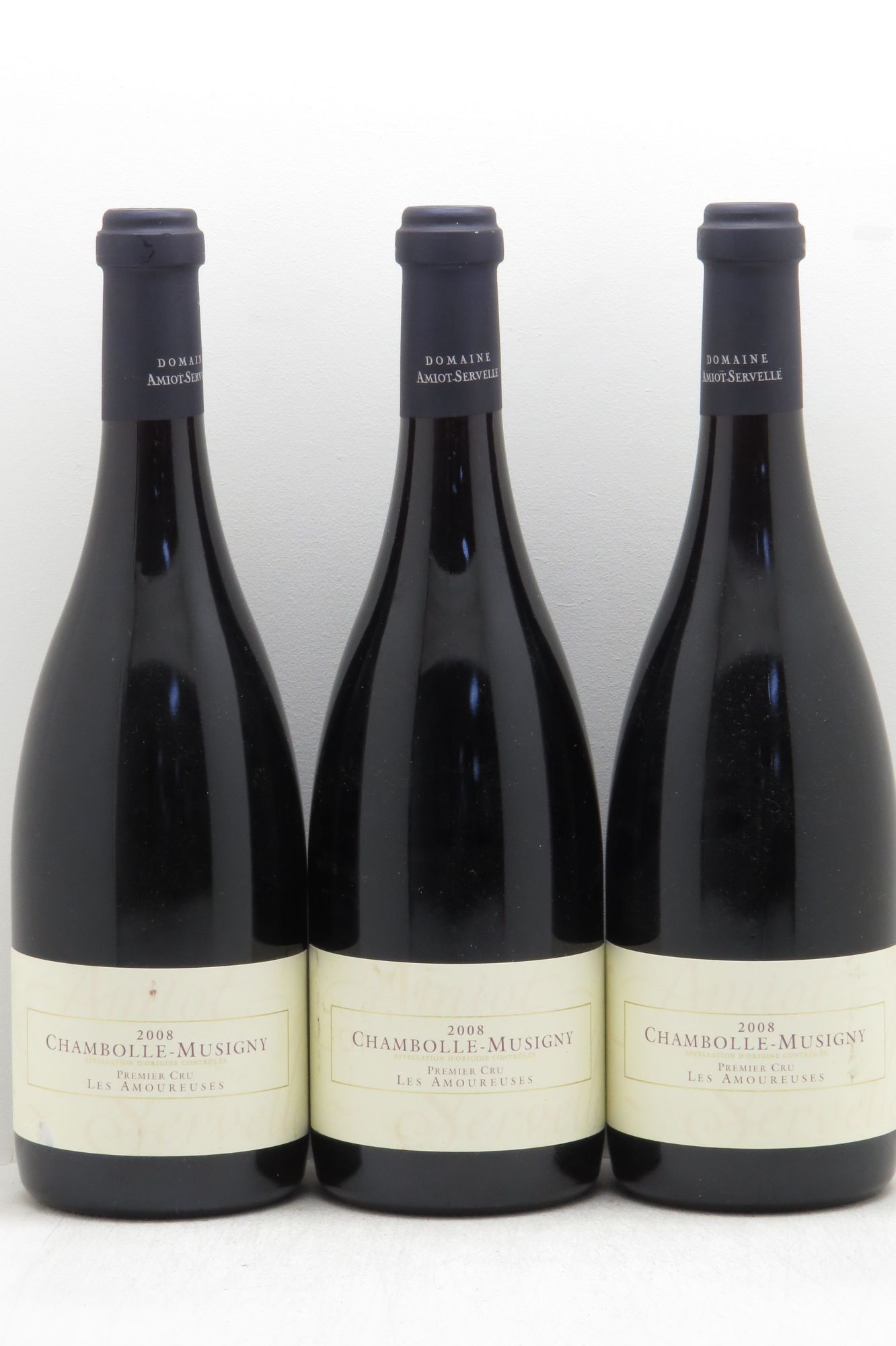 Chambolle-Musigny 1er Cru Les Amoureuses Amiot-Servelle 2008 - Lot de 3 bouteilles - 0