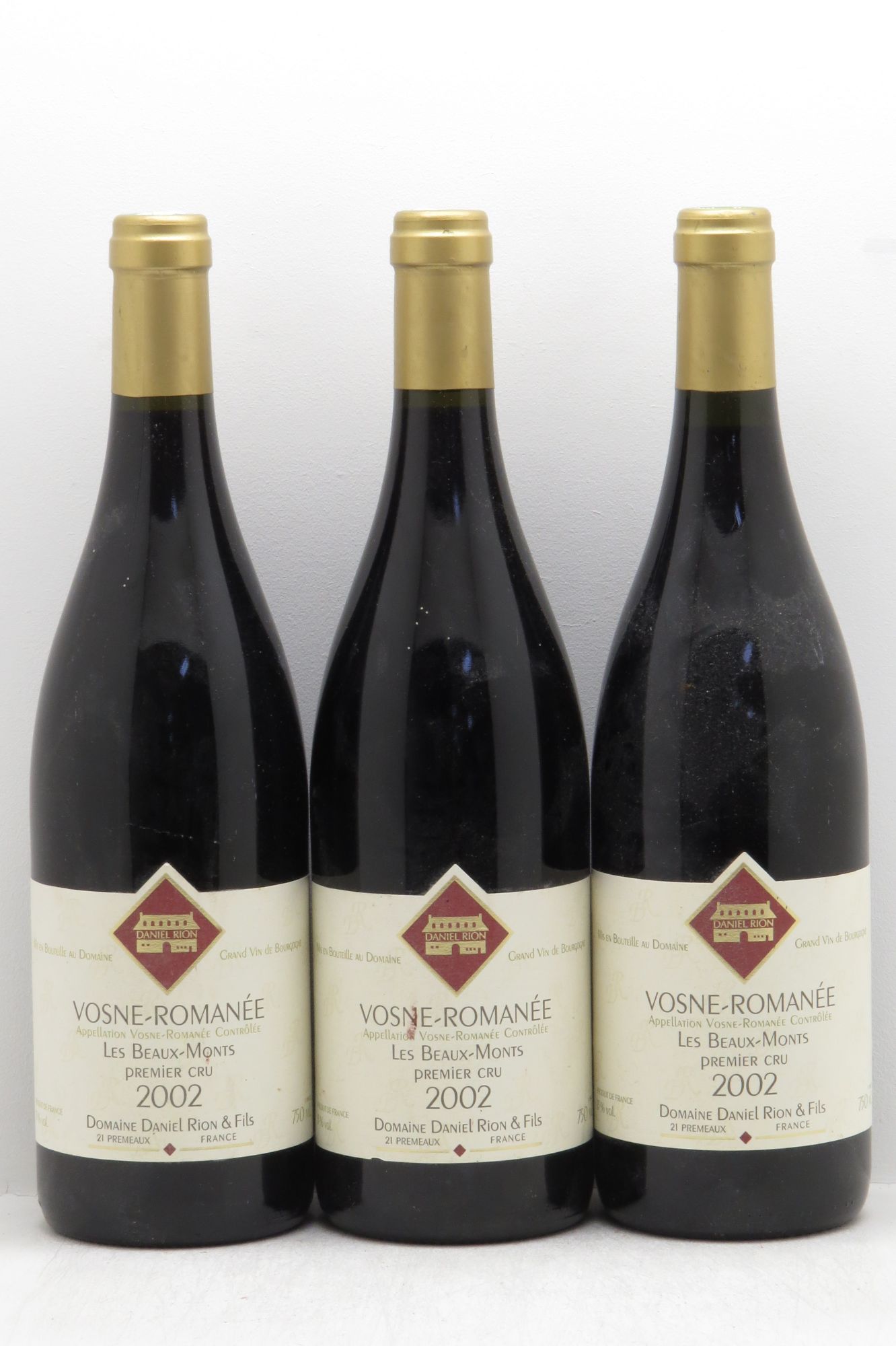 Vosne-Romanée 1er Cru (sans prix de réserve - no reserve) 2002 - Posten von 3 Flaschen - 0