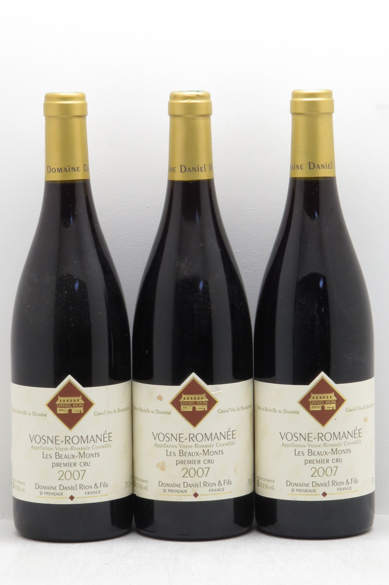 Vosne-Romanée 1er Cru 2007 - Lot de 3 bouteilles - 0