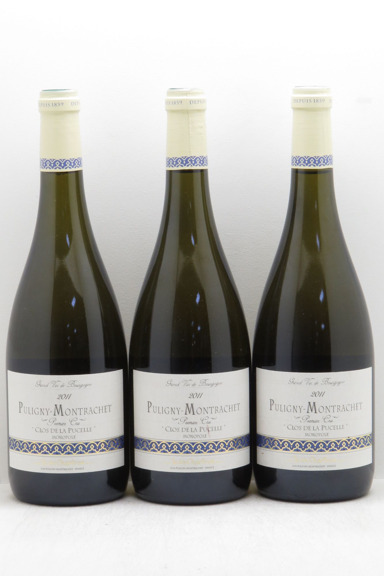 Puligny-Montrachet 1er Cru Clos de la Pucelle - Jean Chartron 2011 - Posten von 3 Flaschen - 0