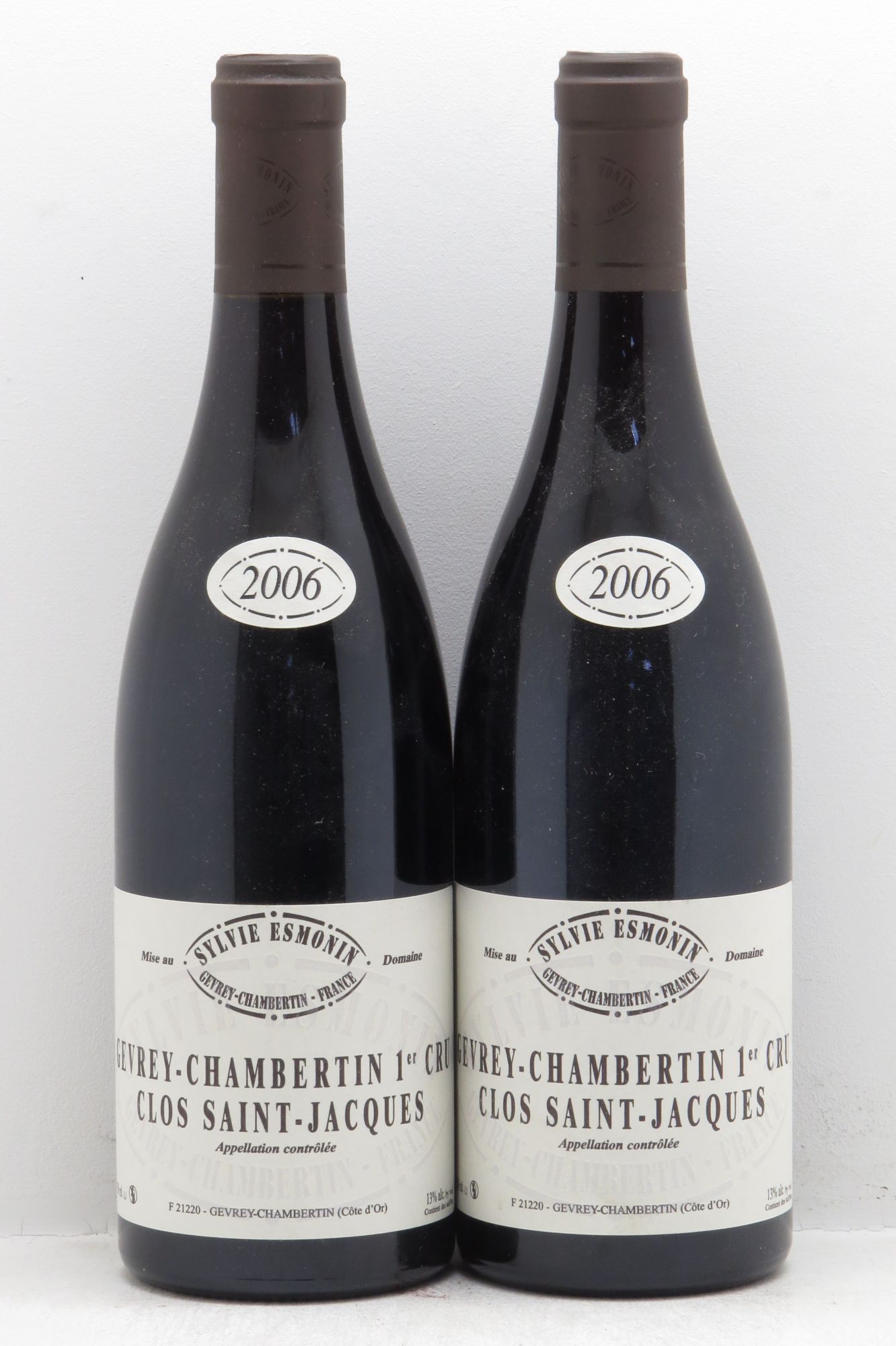 Gevrey-Chambertin 1er Cru Clos Saint Jacques Sylvie Esmonin 2006 - Lot de 2 bouteilles - 0