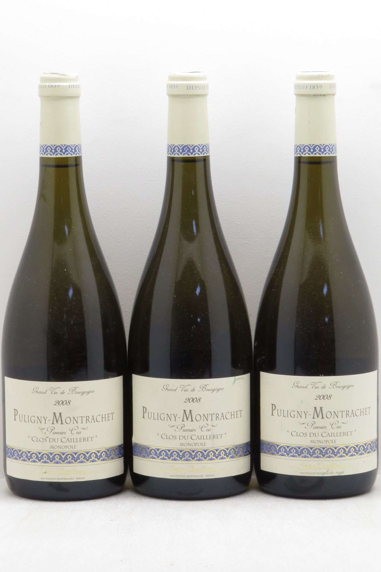 Puligny-Montrachet 1er Cru Clos de la Pucelle Jean Chartron 2008 - Posten von 3 Flaschen - 0