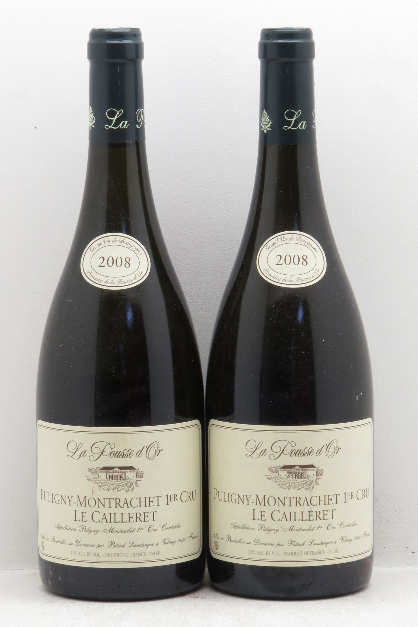 Puligny-Montrachet 1er Cru Domaine de la Pousse d'Or (sans prix de réserve - no reserve) 2008 - Posten von 2 Flaschen - 0