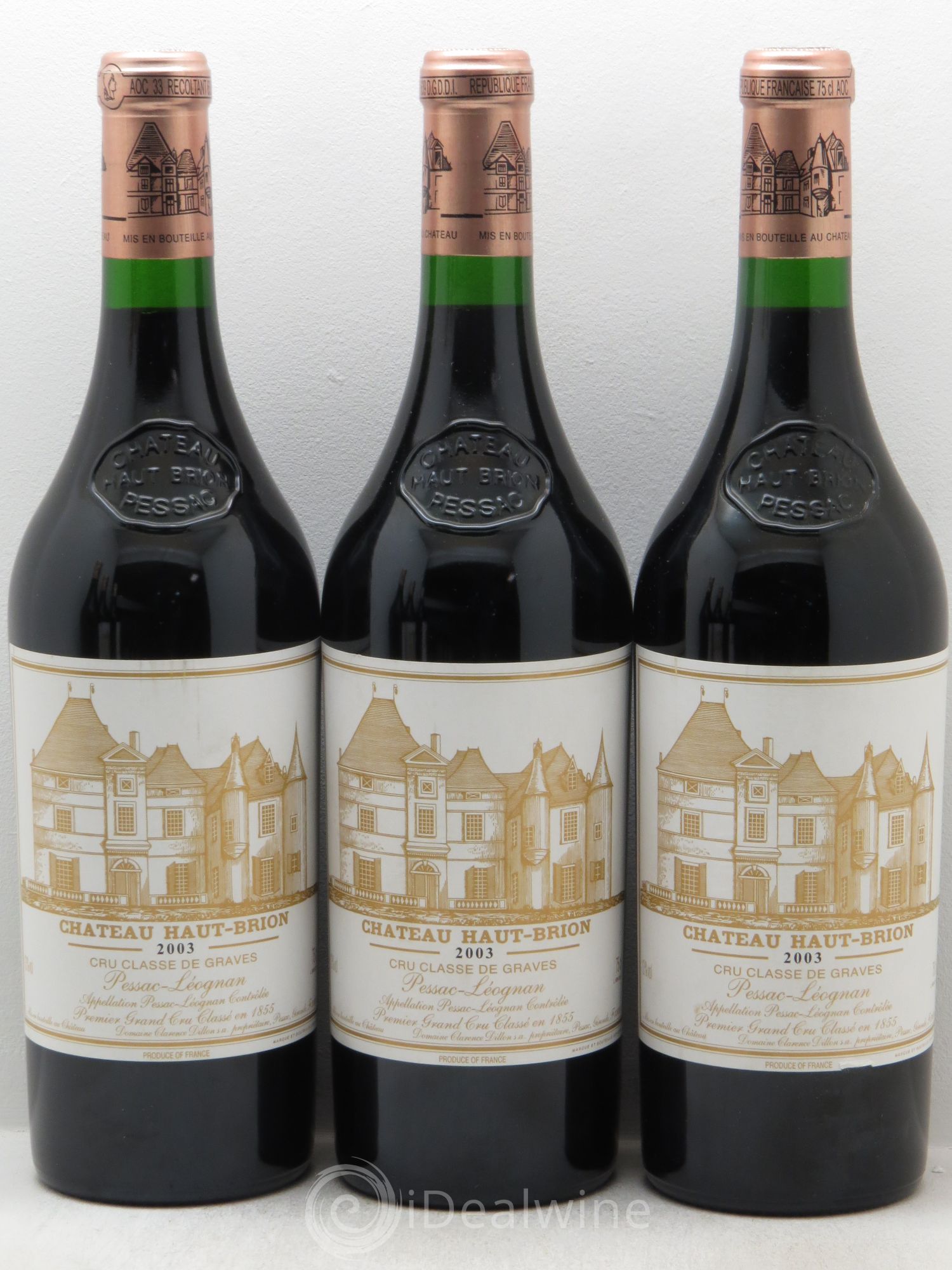 Château Haut Brion 1er Grand Cru Classé 2003 - Lot de 6 bouteilles - 1