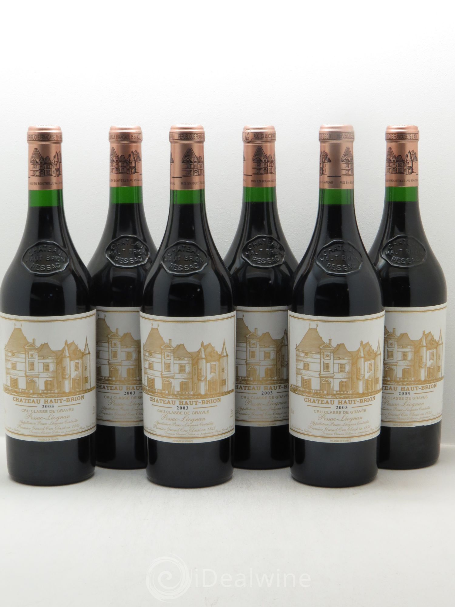 Château Haut Brion 1er Grand Cru Classé 2003 - Lot de 6 bouteilles - 0